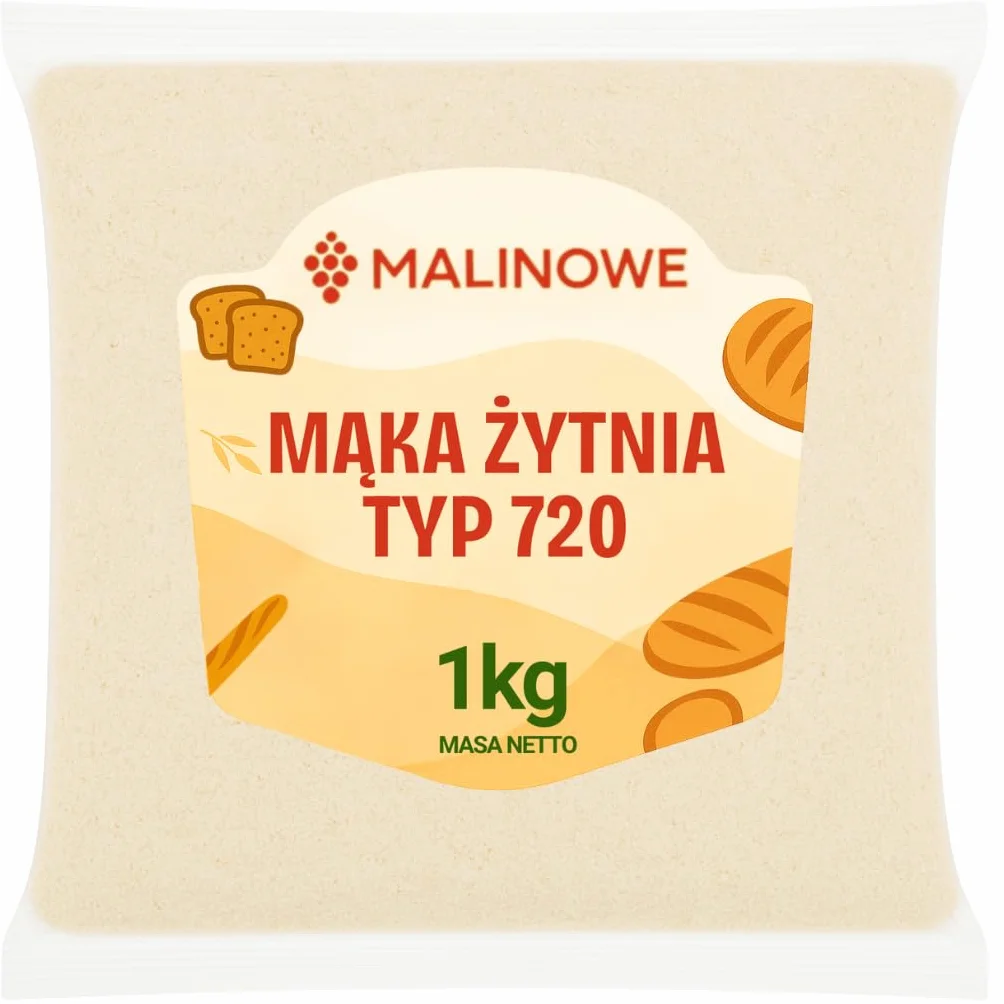 Mąka Żytnia Typ 720 1kg Malinowe
