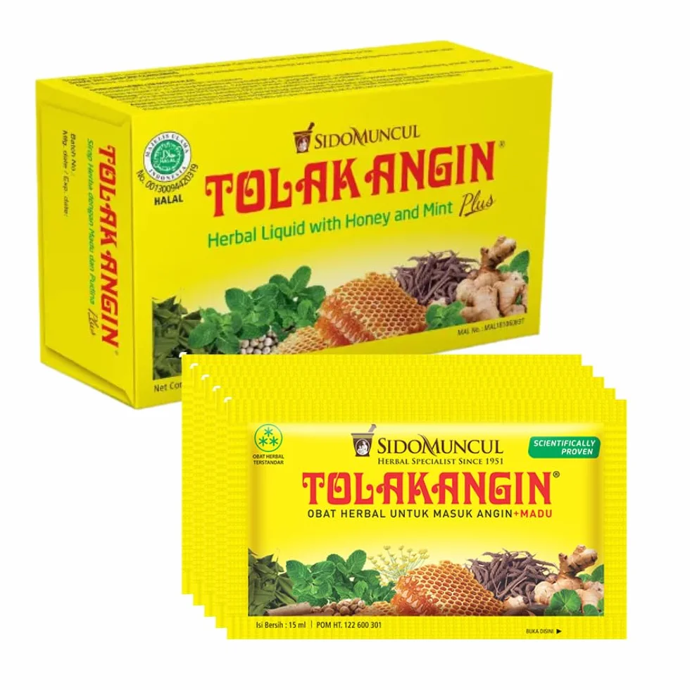 Sidomuncul Tolak Angin Plus 5 saszetek 15ml tradycyjna formuła ziołowa miód mięta