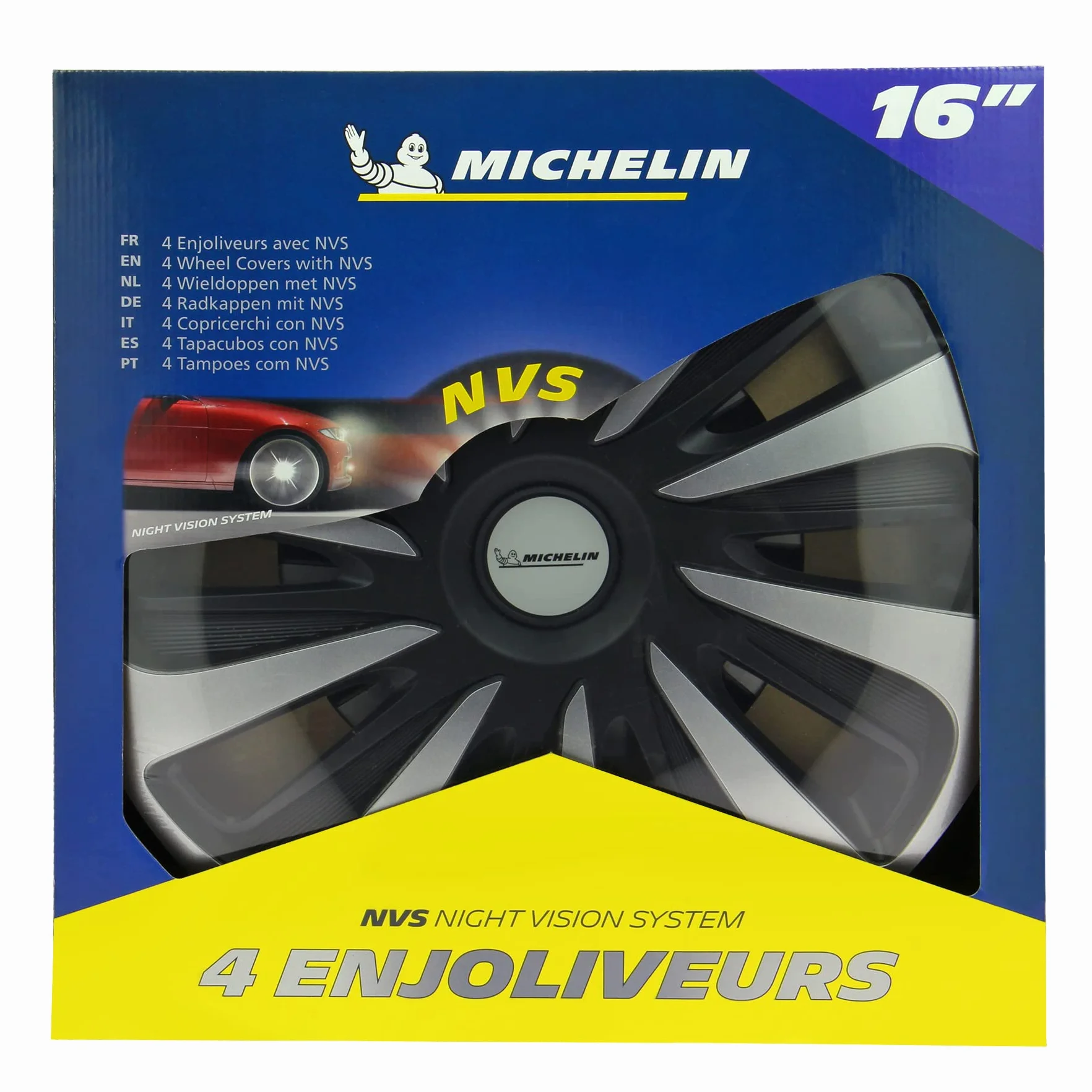 MICHELIN 4 kołpaki ozdobne NVS 3D Black Edition. Koła 40.6 cm