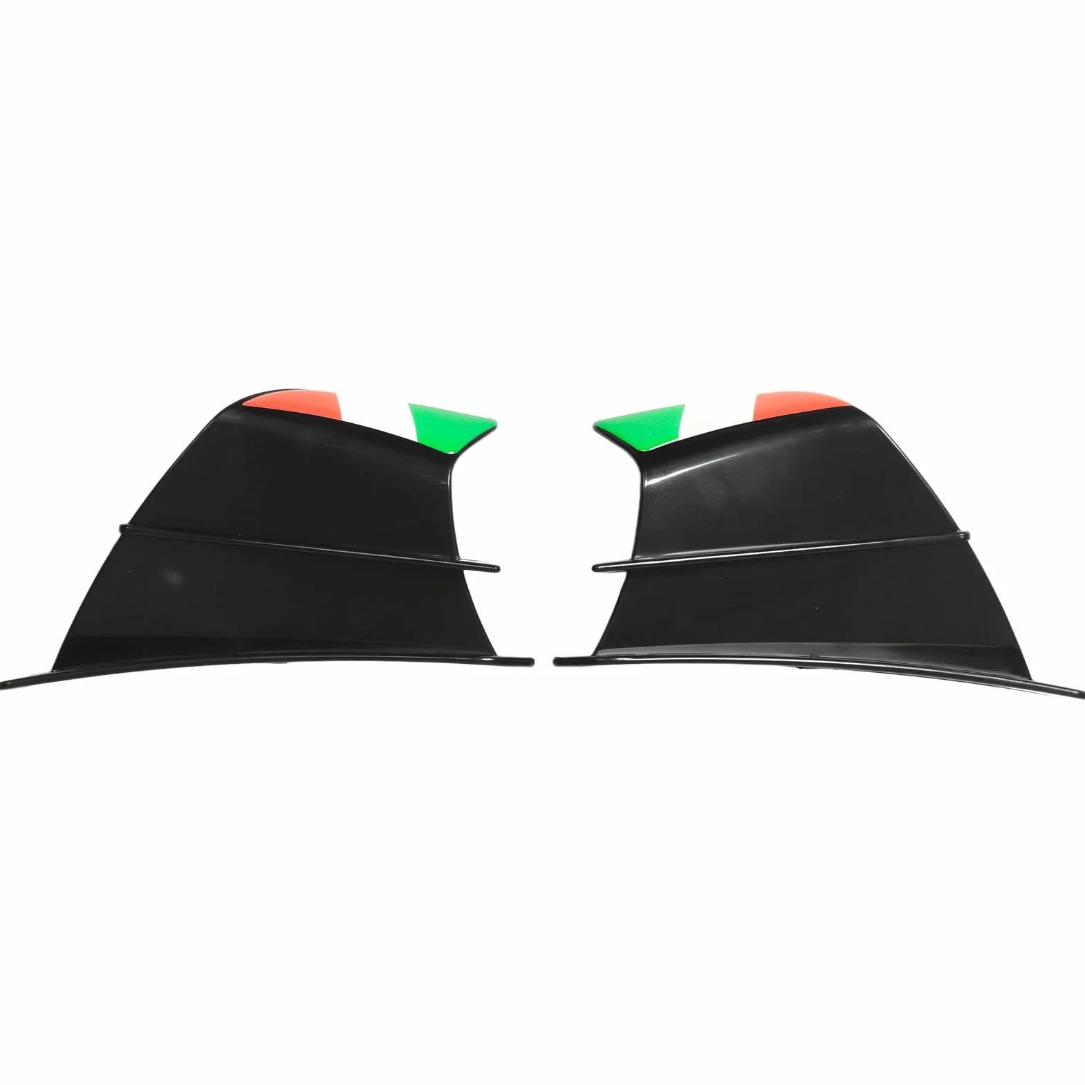 Spojler Skrzydłowy Motocykla, 1 para Spojlera Motocyklowego Winglet Spoiler, Boczne Spojlery Motocyklowe Winglet Pasuje do 400 250 Z900 Z1000, do R1 R3 R25, do CBR650 (Czarny)