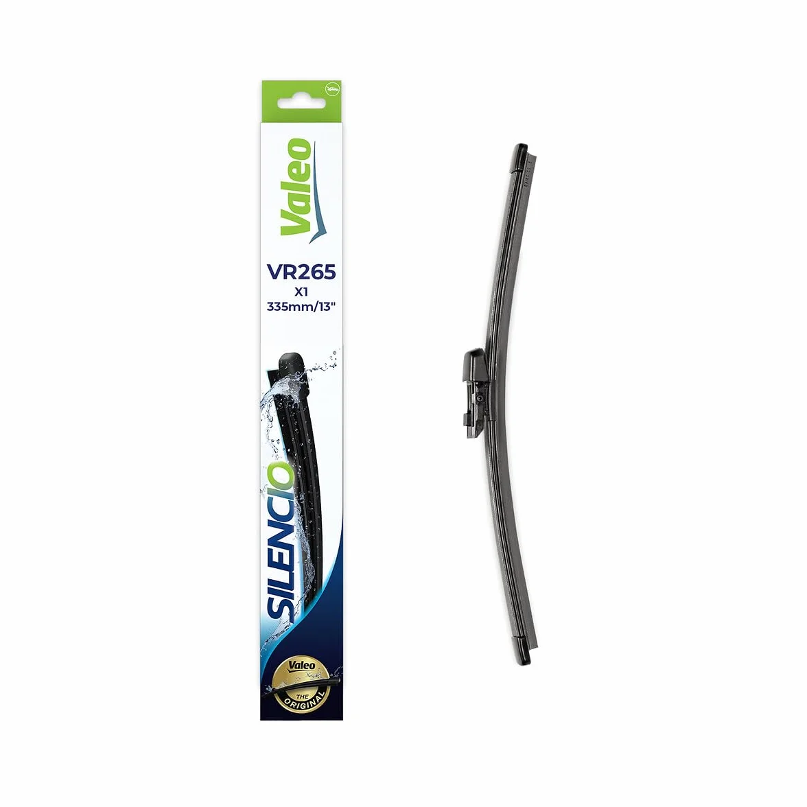 VALEO Silencio Wycieraczki - VR265 - Wysoka Wydajnosc, Doskonala Widocznosc 360 Stopni, latwa Instalacja. Oryginalne Plaskie Pióro Wycieraczki 335mm- Tylne - Jedna Sztuka - 574612