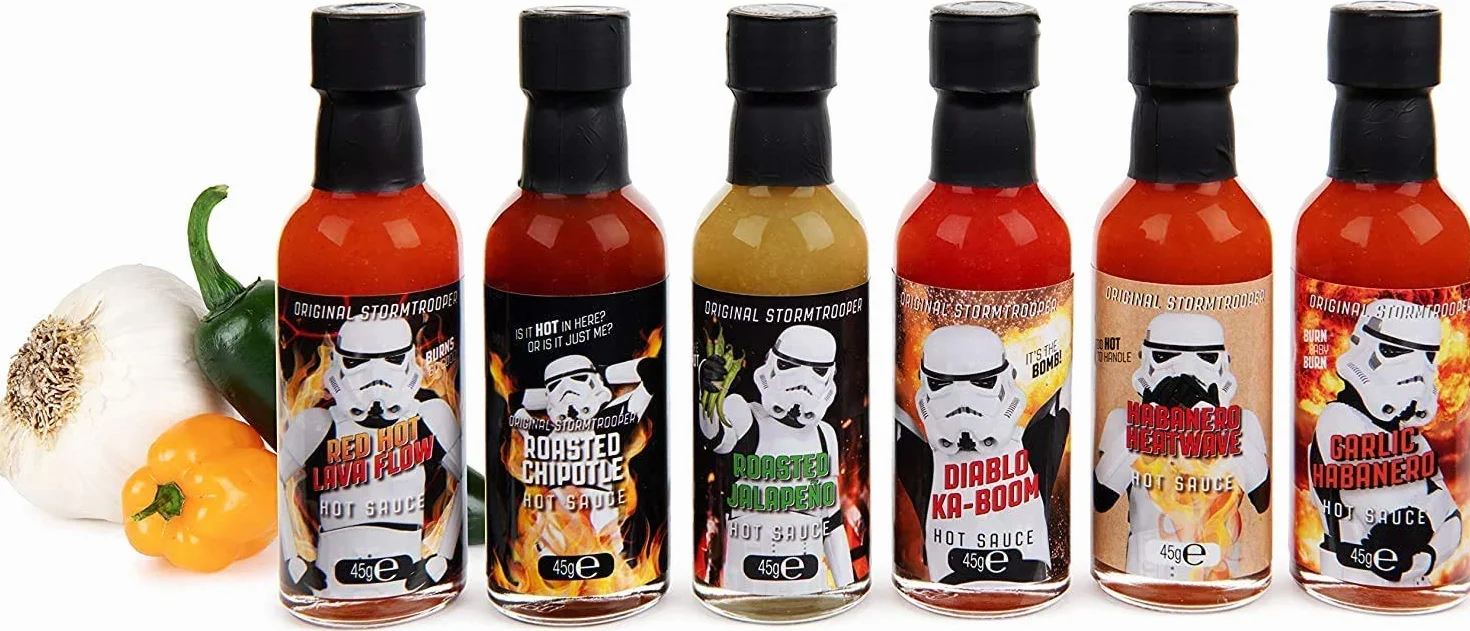 Zestaw upominkowy Stormtrooper z 6 ostrymi sosami chili
