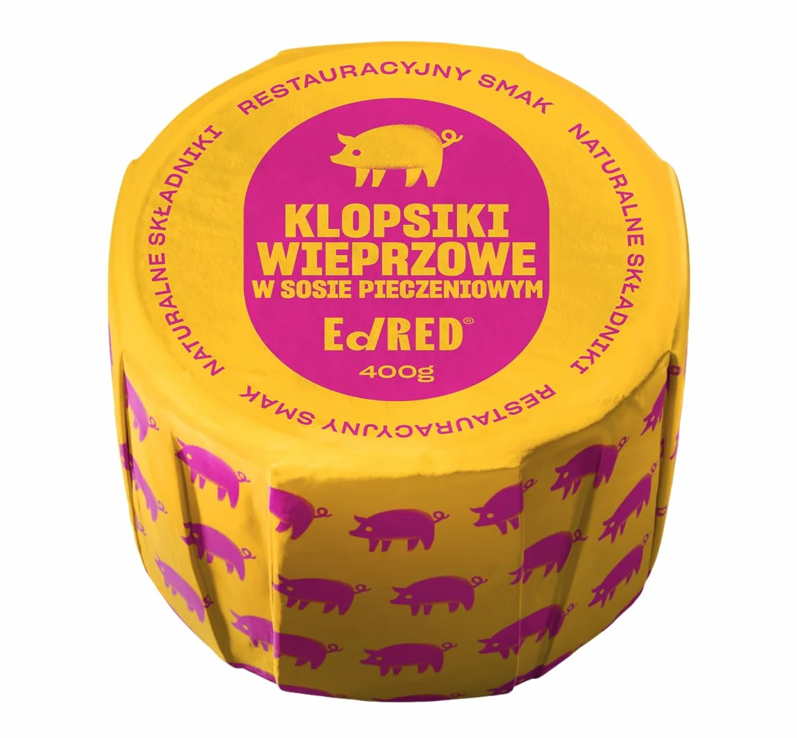 Ed RED CASUAL/Klopsy wieprzowe w sosie pieczeniowym/dania gotowe/restauracyjny smak/najwyższa jakość, 400 g
