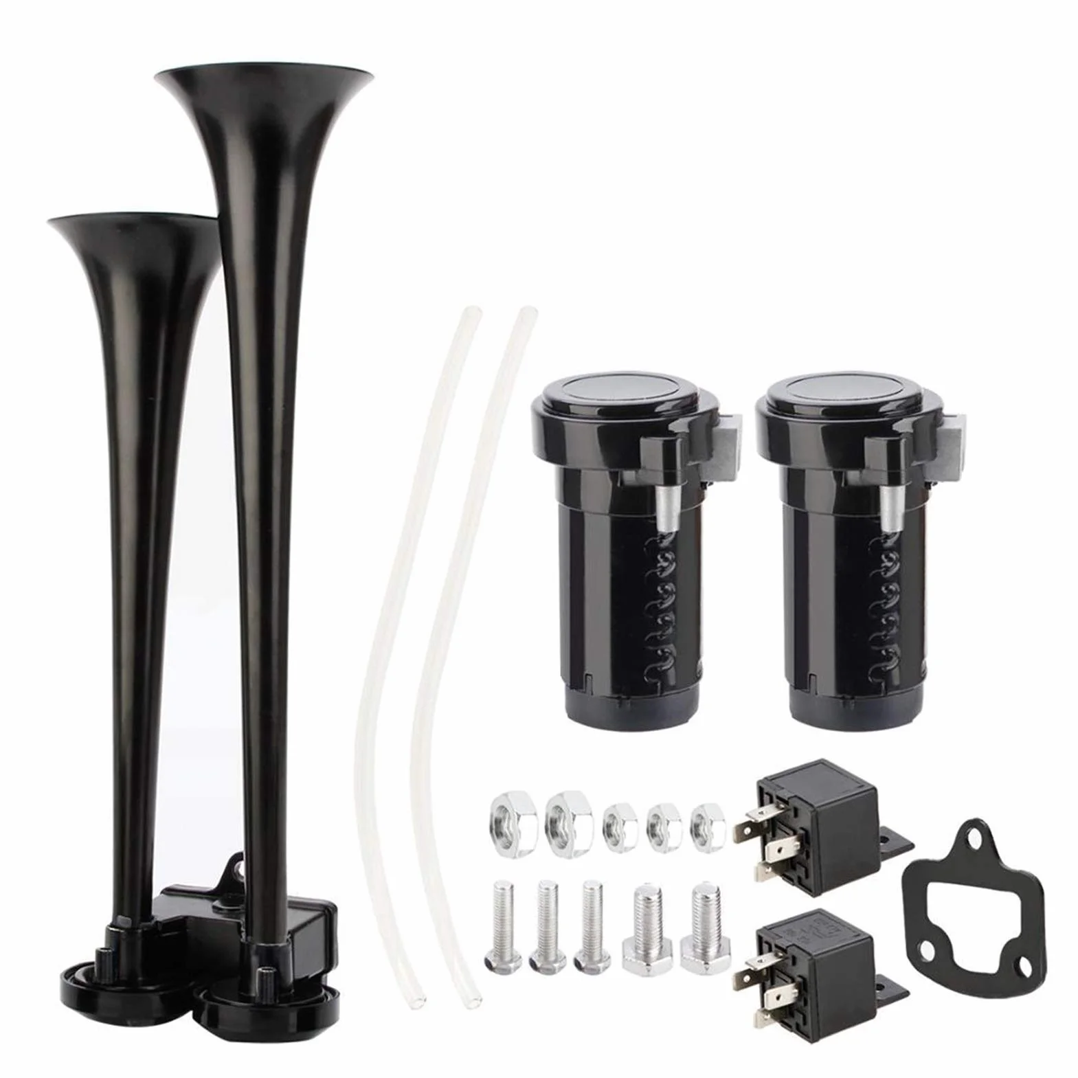 Części samochodowe LOUD DUAL TRUMPET POŚWIETLACZ SYSTEMU PODRÓŻNIKÓW SAMOCHODOWY / TRUMPET Kolor (kolor: Czarny)