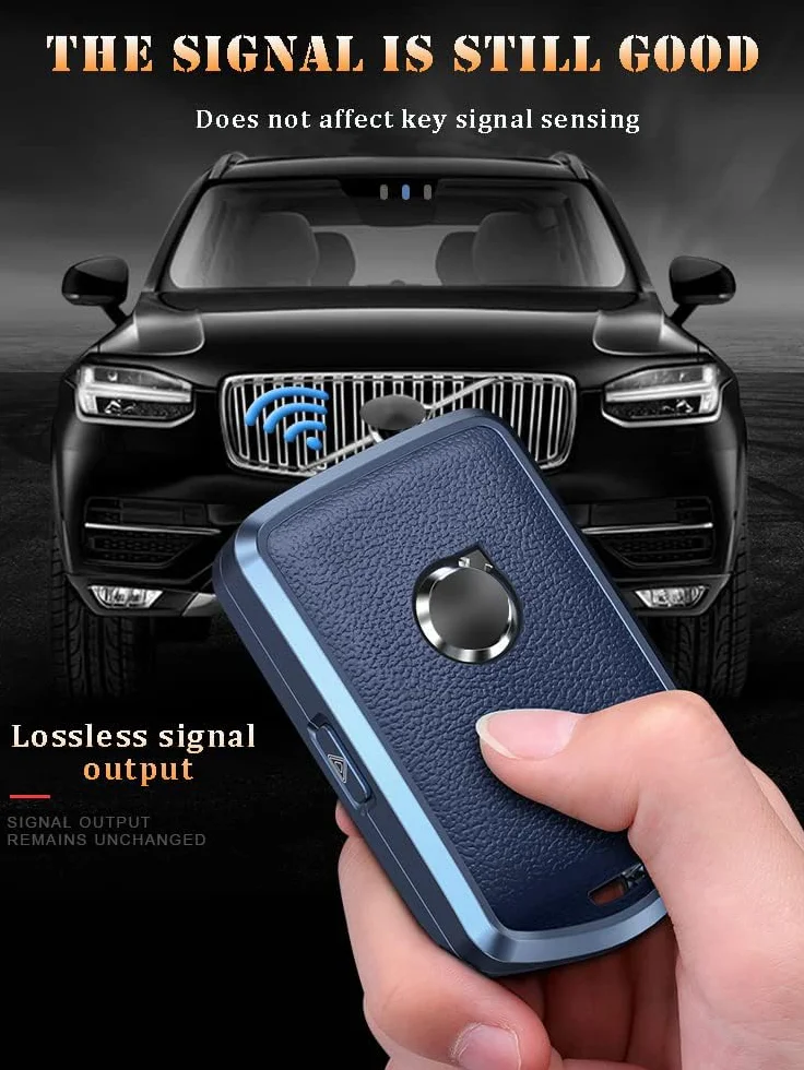 Etui na klucze pasuje do Volvo Smart etui ochronne do Volvo XC60 XC70 XC90 C30 S60 S80 S90 V60 V70 V90 pudełko na klucze skóra boczne przyciski białe