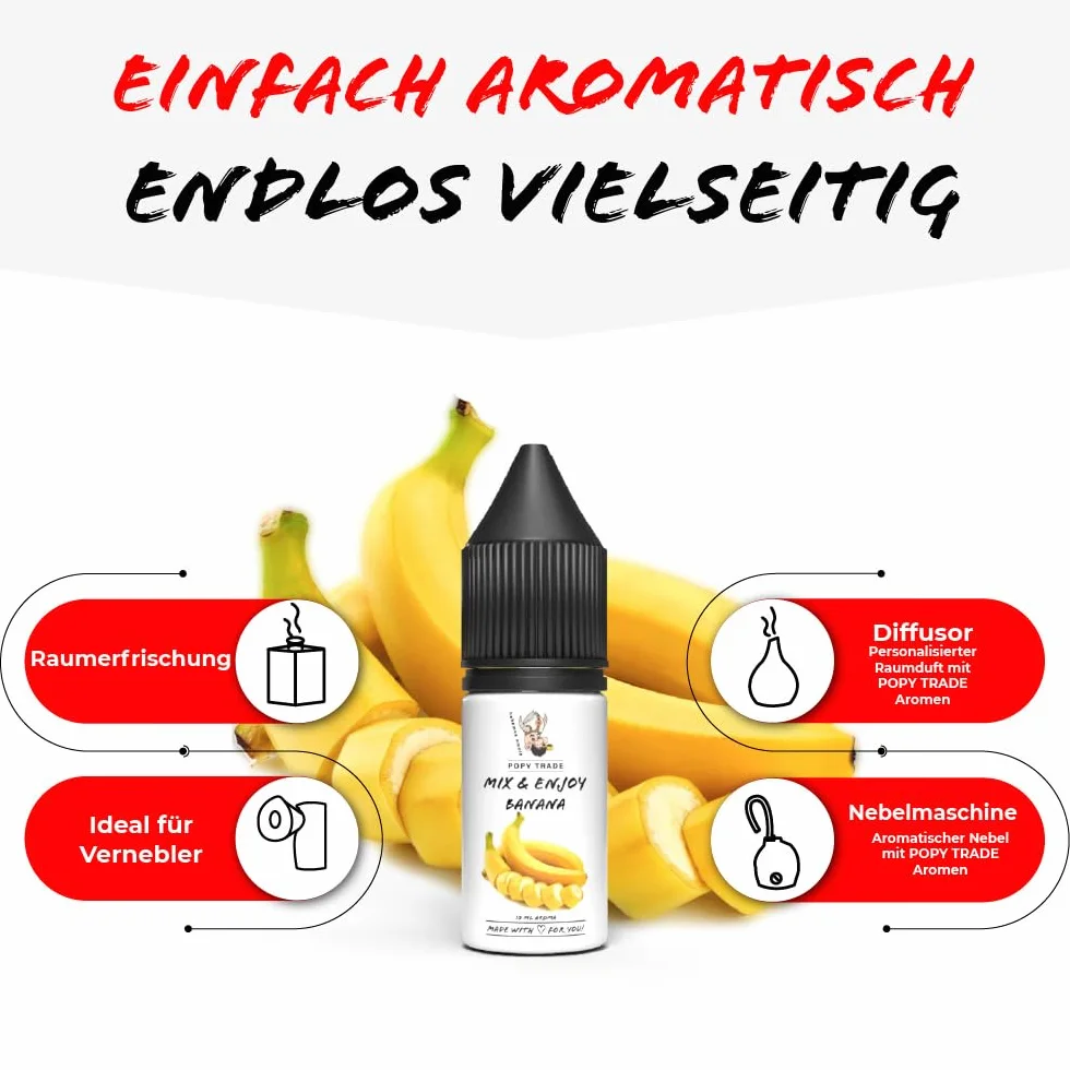 POPY TRADE Overdosed Aroma 10 ml Banana do atomizerów wytwornic mgły dyfuzorów