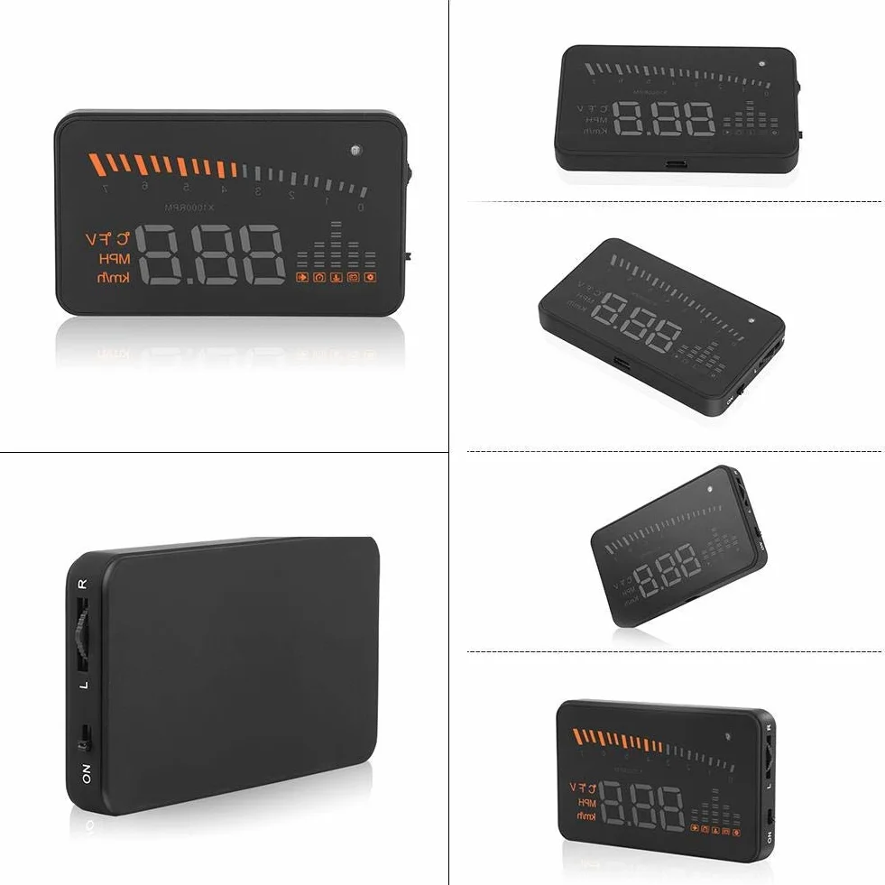 KIMISS Head Up Display, OBDII HUD Head Up Display di avvertimento della velocità del proiettore a LED a colori per autocarri