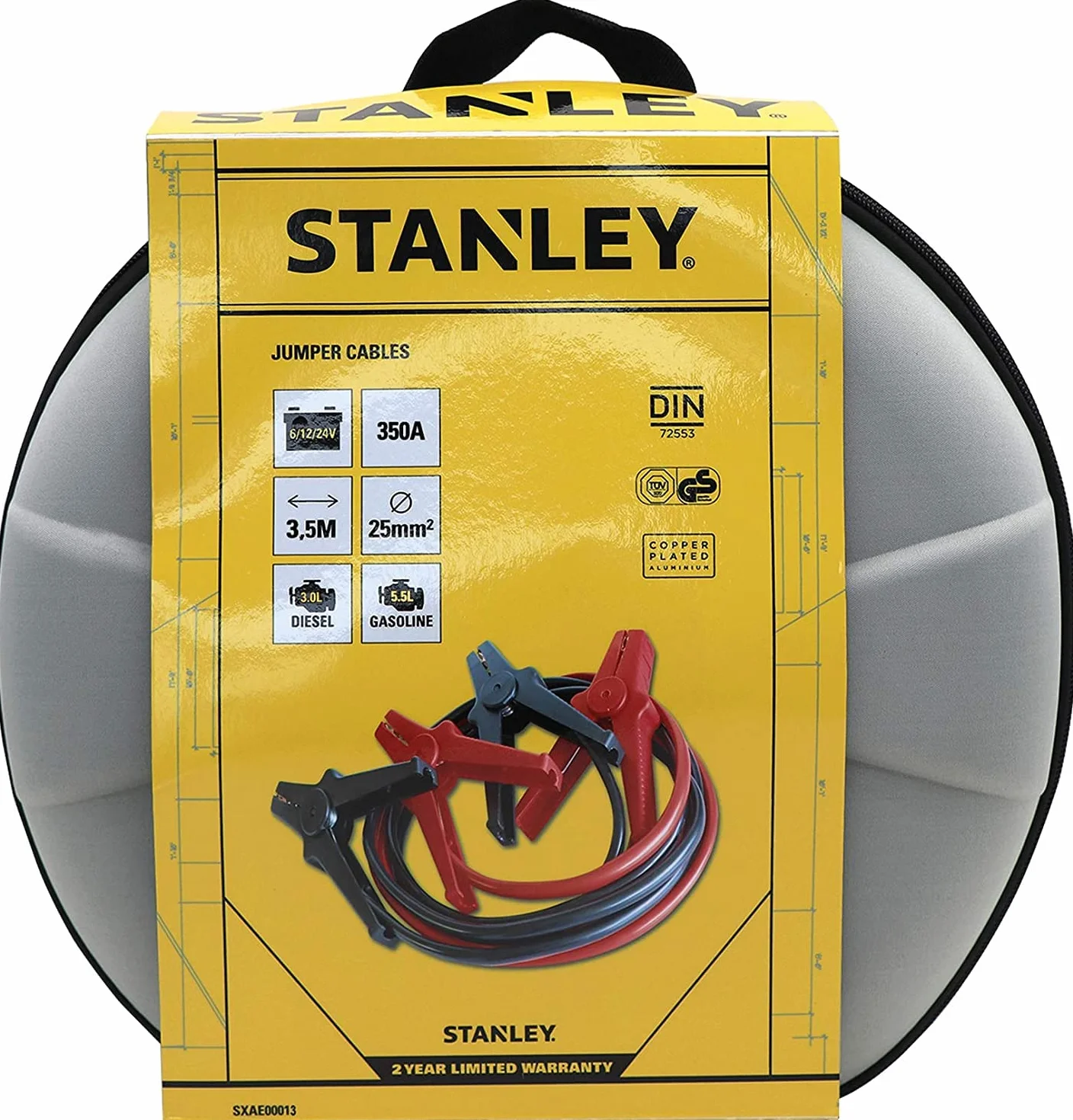 STANLEY 201874 Kabel rozruchowy 25 mm² - 3,5 m