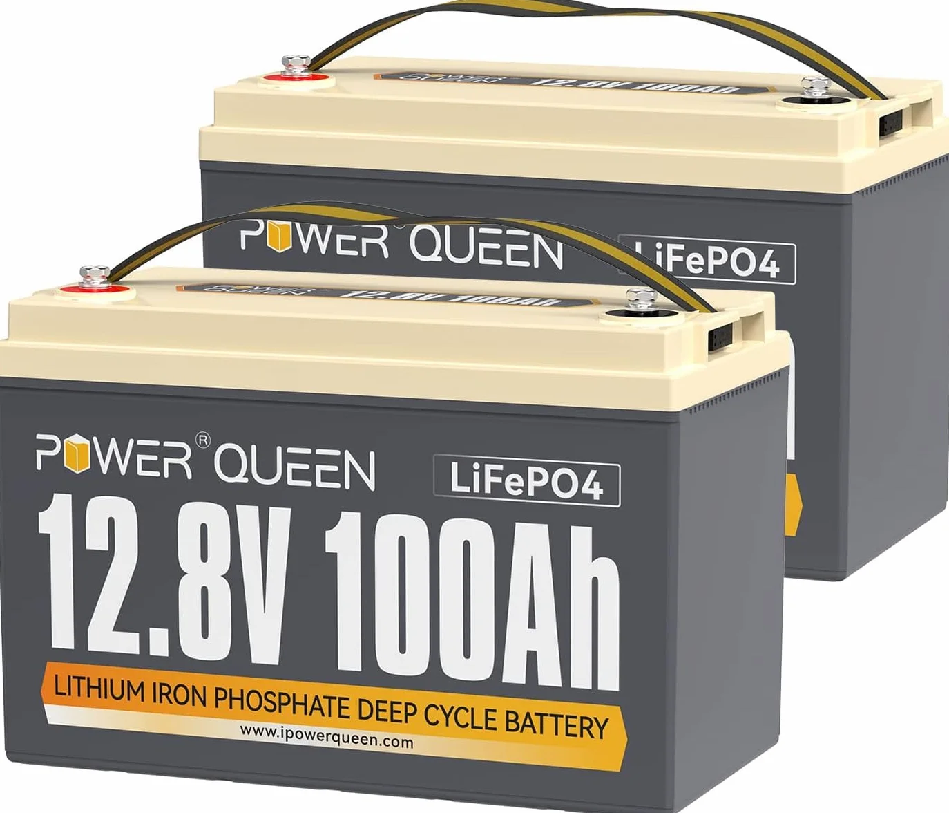 Power Queen 12.8V 100Ah LiFePO4 Akumulator z BMS 100A 2 Pack