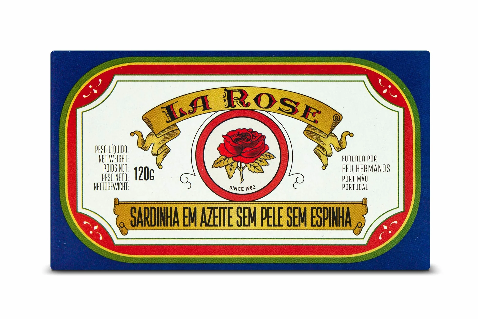 Sardynki bez skóry i ziaren w oliwie z oliwek 3 x 120 g La Rosa Ramirez Portugalia