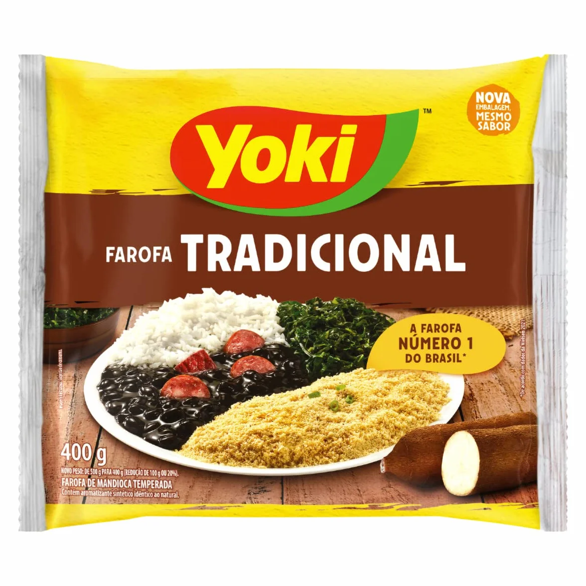 Farofa de mandioca Temperada Yoki 400g