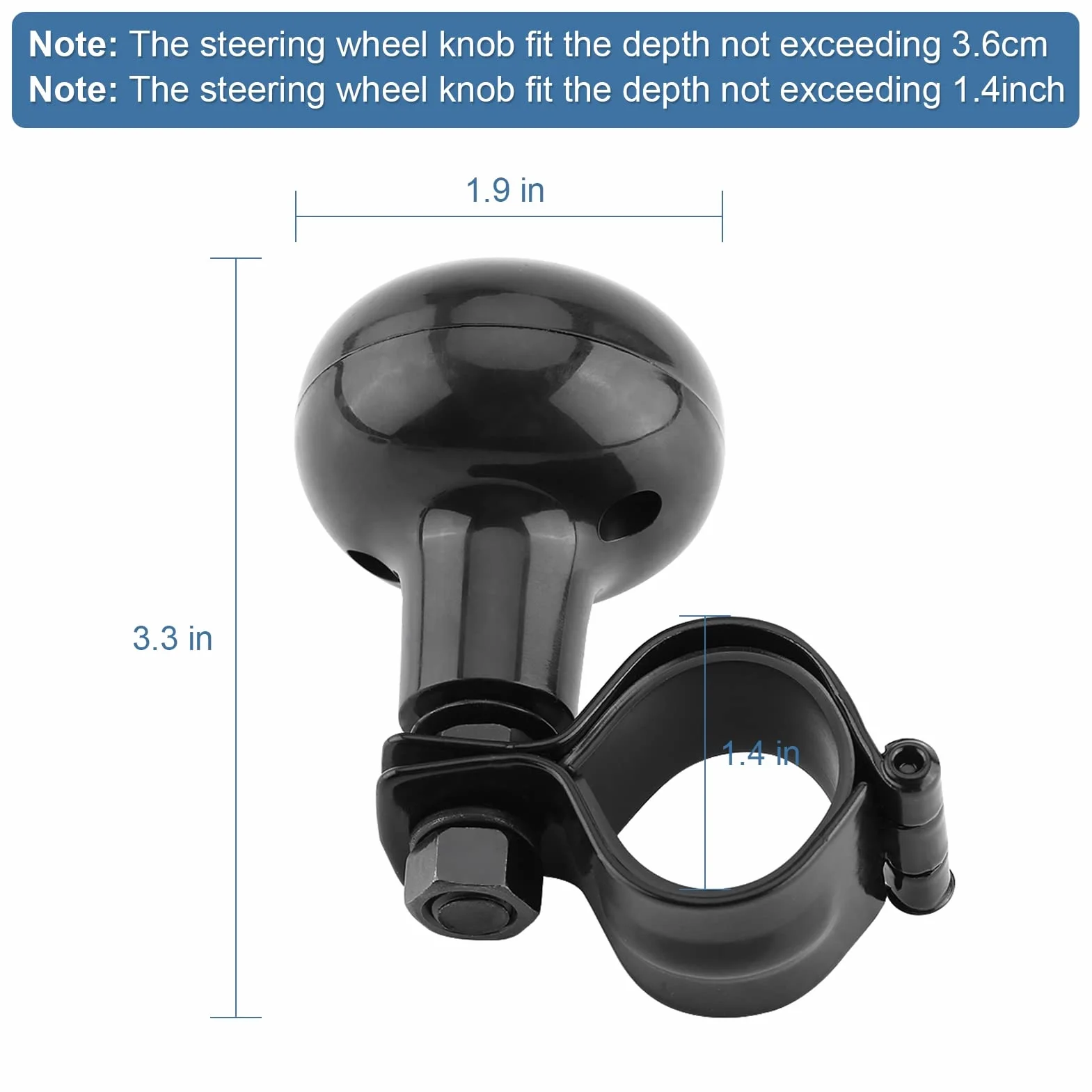 Gałka na kierownicę samochodową Heavy Duty Spinner Uniwersalna