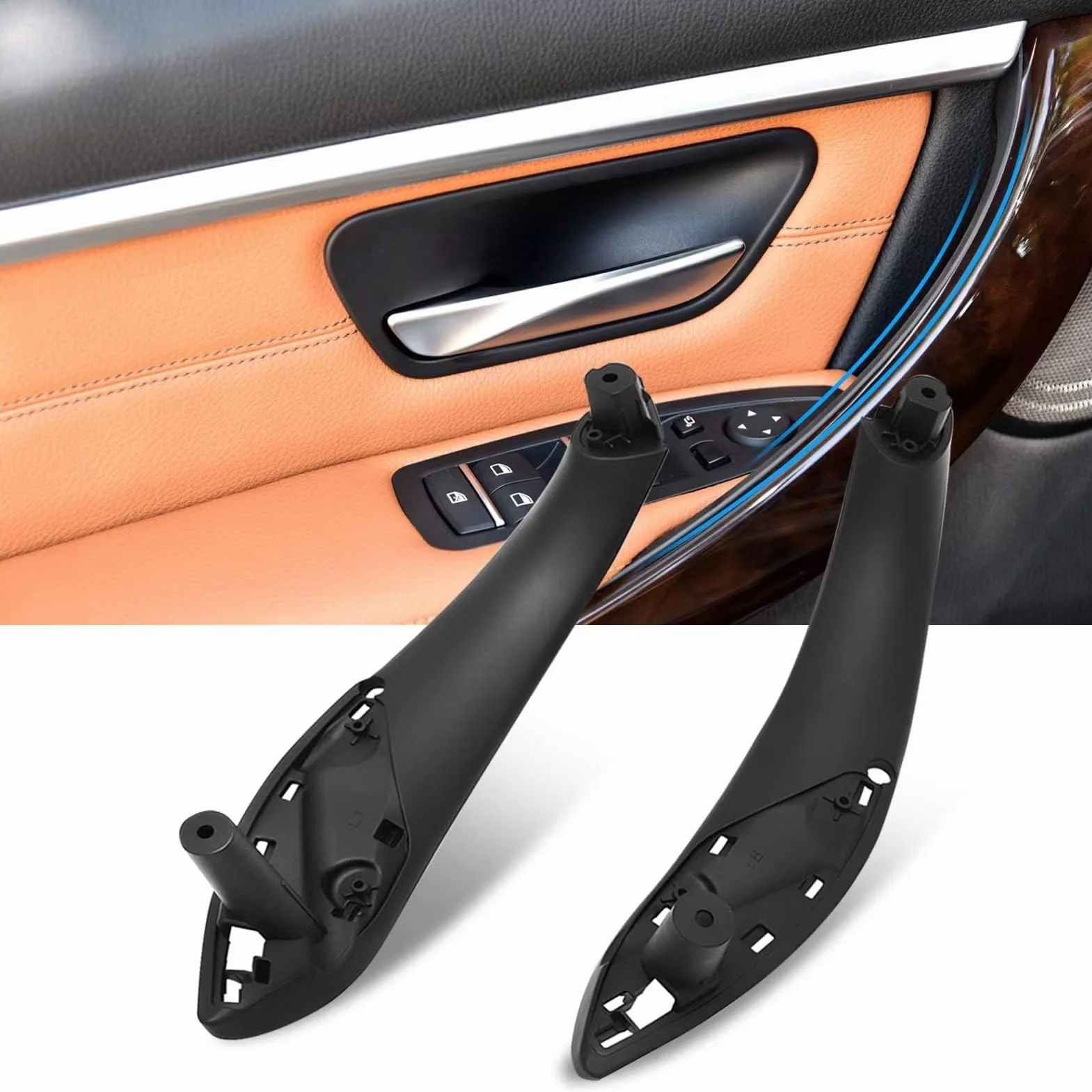 Klamka drzwi wewnętrznych BMW Seria 3 F30 F31 F34 F80 2012-2018 Seria 4 F32 F33 F36 F82 F83 2014-2017 Czarny