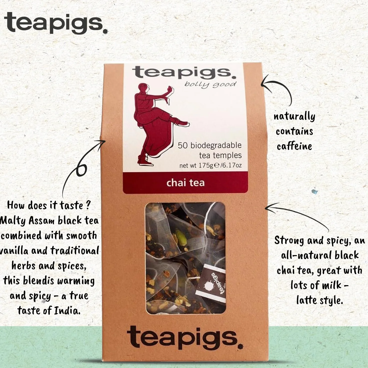 TEAPIGS Chai Tea 175 g 50 torebek