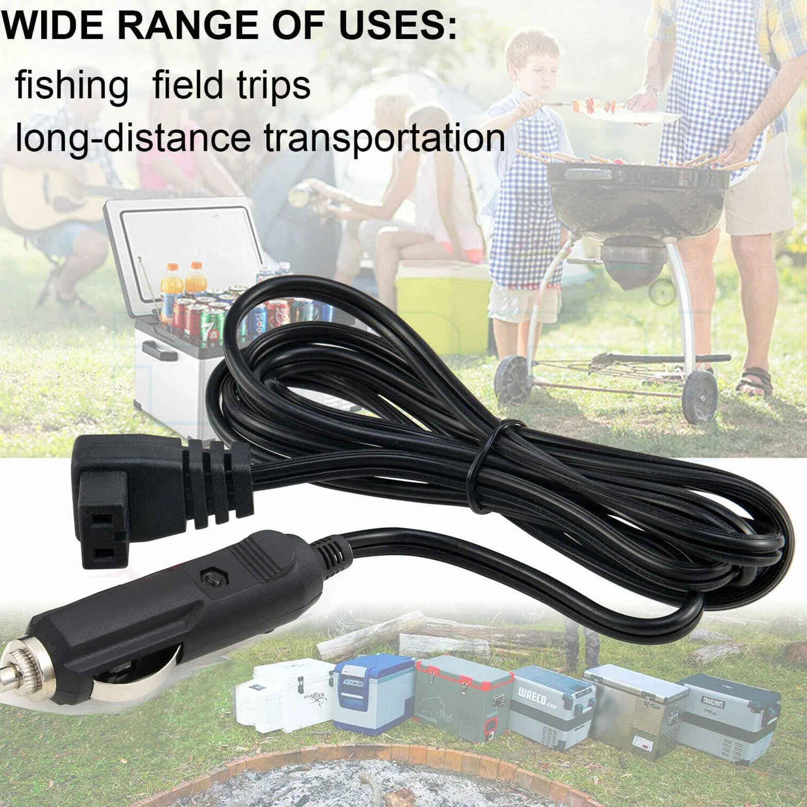 Mini lodówka 12 V DC, 2 piny, kabel zasilający do lodówki Mobicool, lodówki, zamrażarki samochodowej (RA 3M)