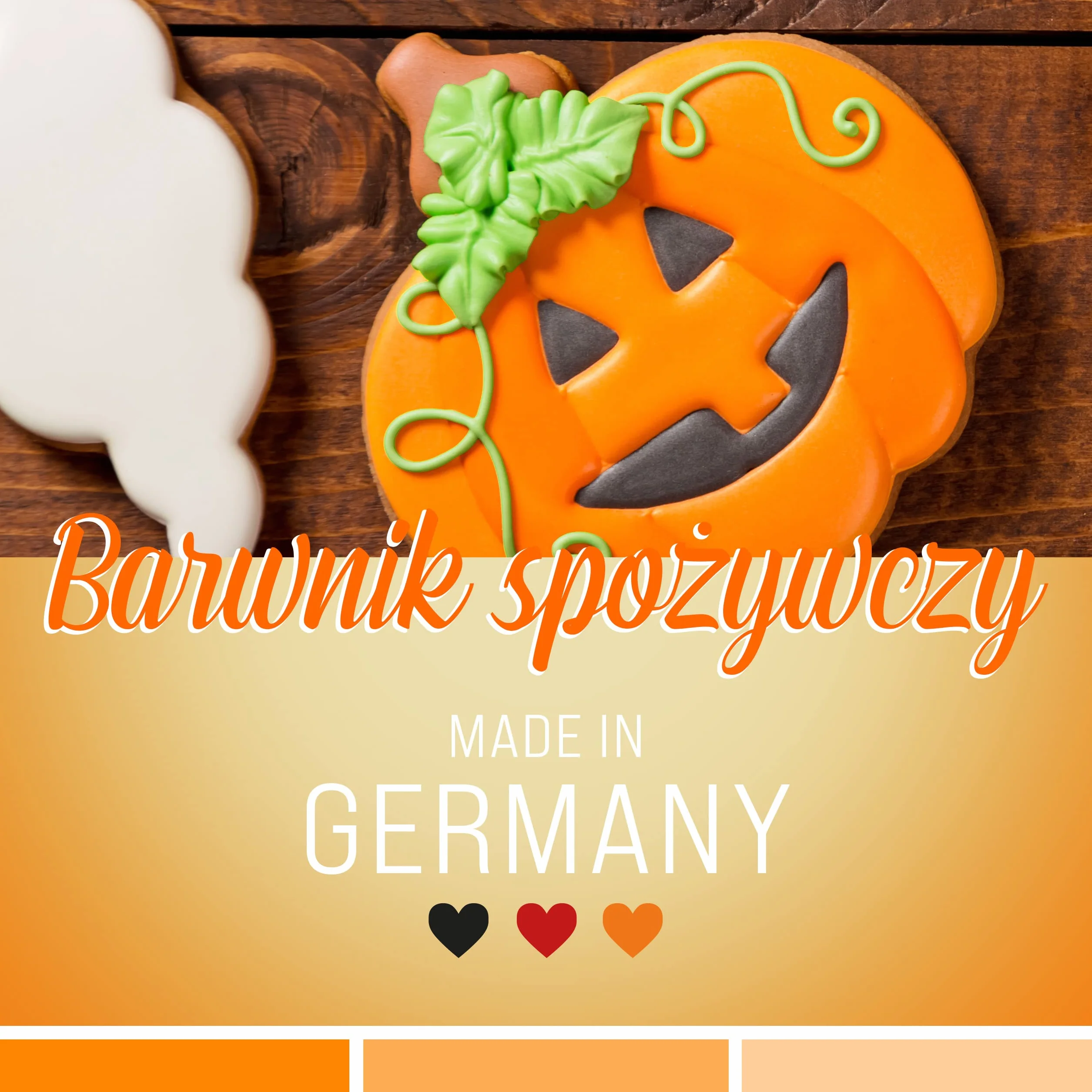 Belissia Barwnik Spożywczy Pomarańczowy 10ml, wysoko skoncentrowany, bez cukru, płynny