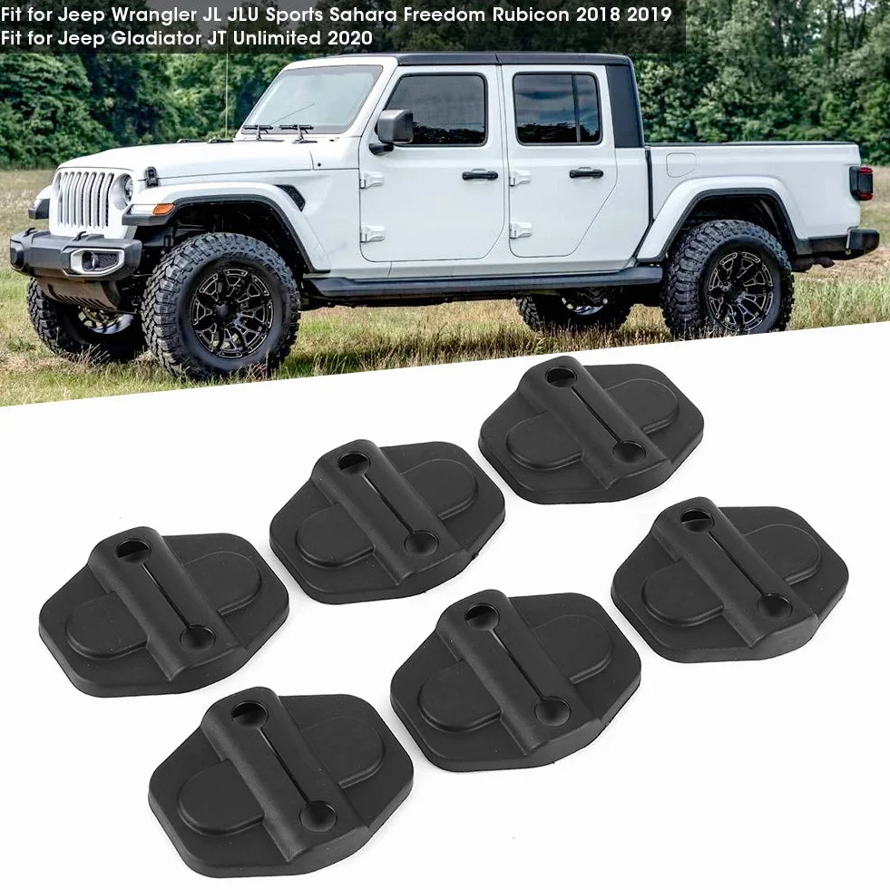 Pokrywa zamka drzwi, 6 szt. Dekoracja zamka drzwi samochodu Tapicerka pasuje do Jeep Wrangler JL JLU Sports Sahara Freedom Rubicon