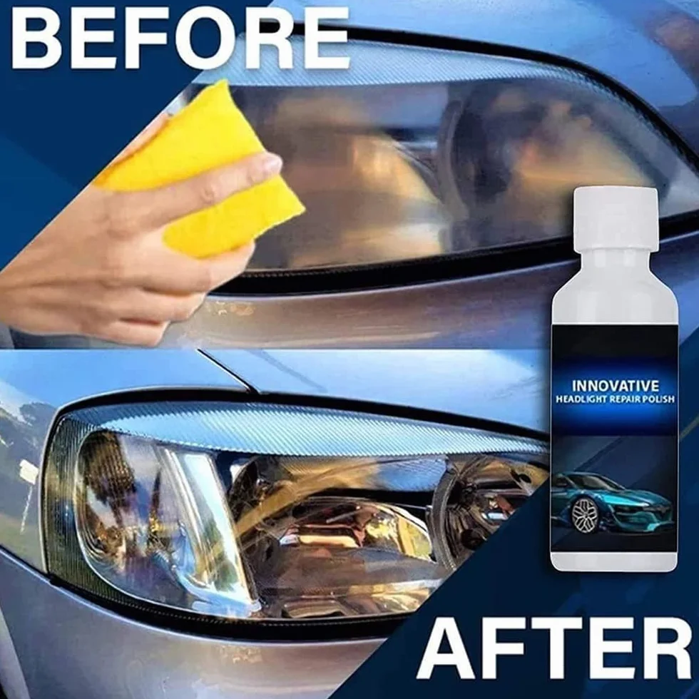 50ml Car Headlight Repair Fluid,2Pcs Headlight Renewal Polish,Car Headlight Polish Kit Scratch Repair Headlight Refurbishing Fluid,Keep Clear Headlight Coating for Car