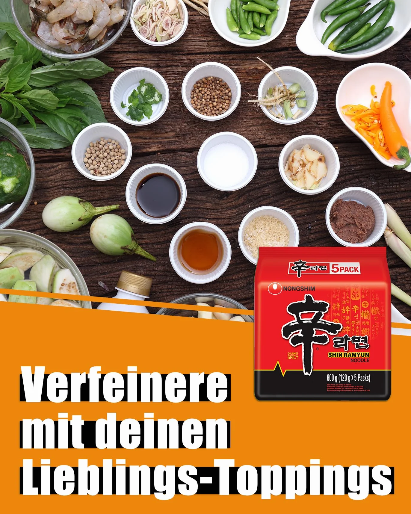 NONGSHIM - makaron instant Shin Ramyun - wielopak (5 x 120 g)
