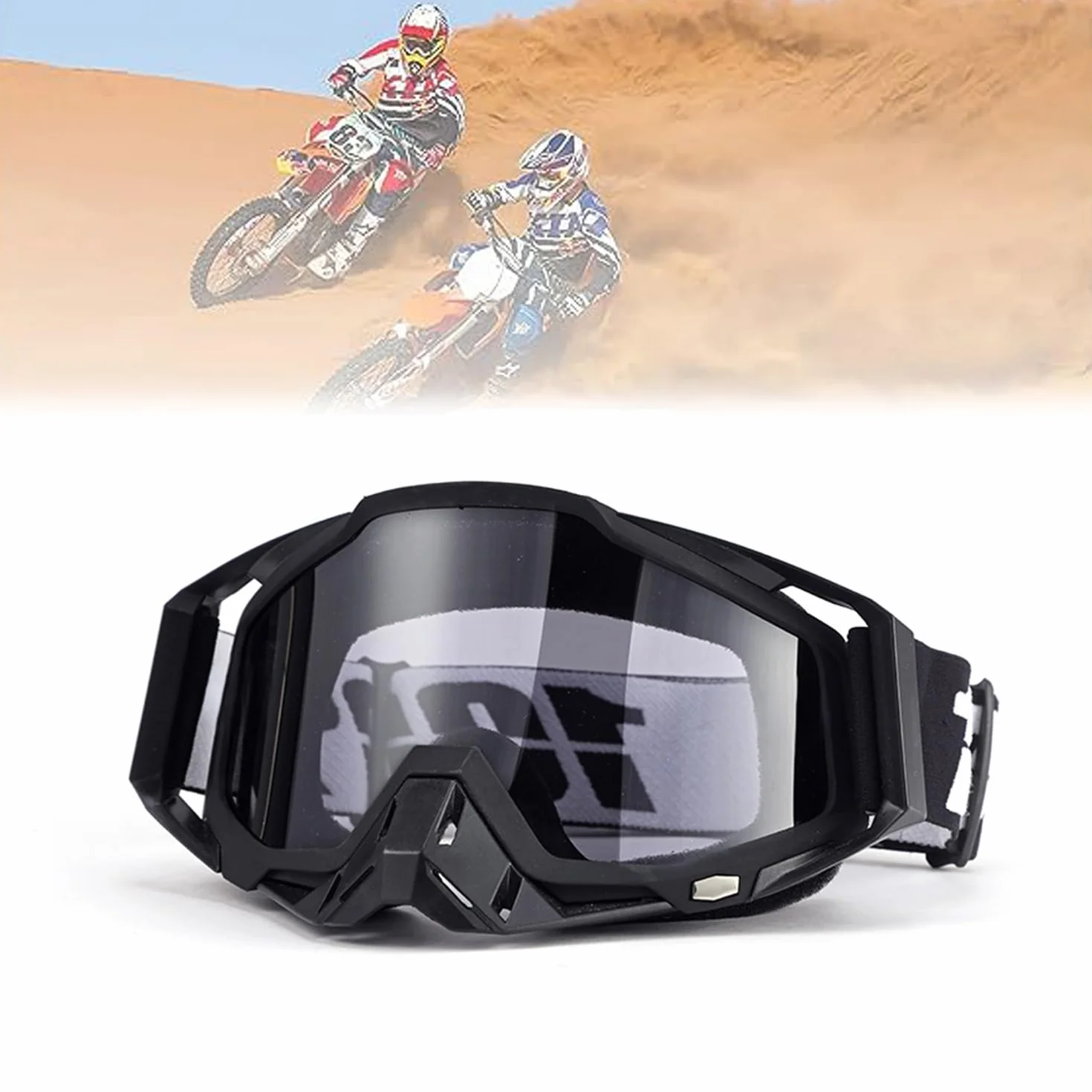 Pyłoszczelne gogle motocyklowe maska MTB motocrossowa przezroczysta