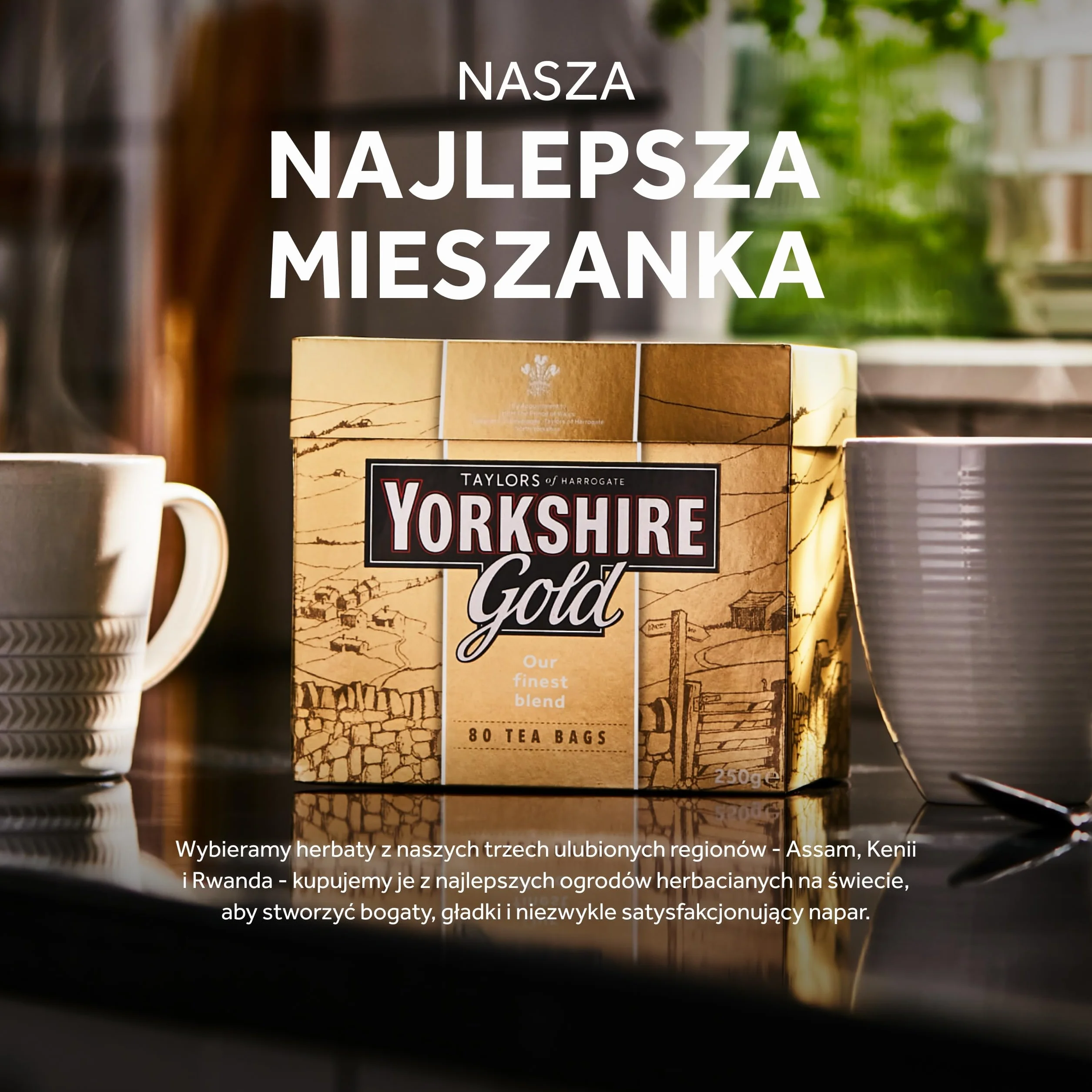 Yorkshire Gold - Wysokiej Jakości Mieszanka, Tradycyjna Brytyjska Herbata - Odpowiedzialnie Pozyskiwana - 200 Torebek Herbaty