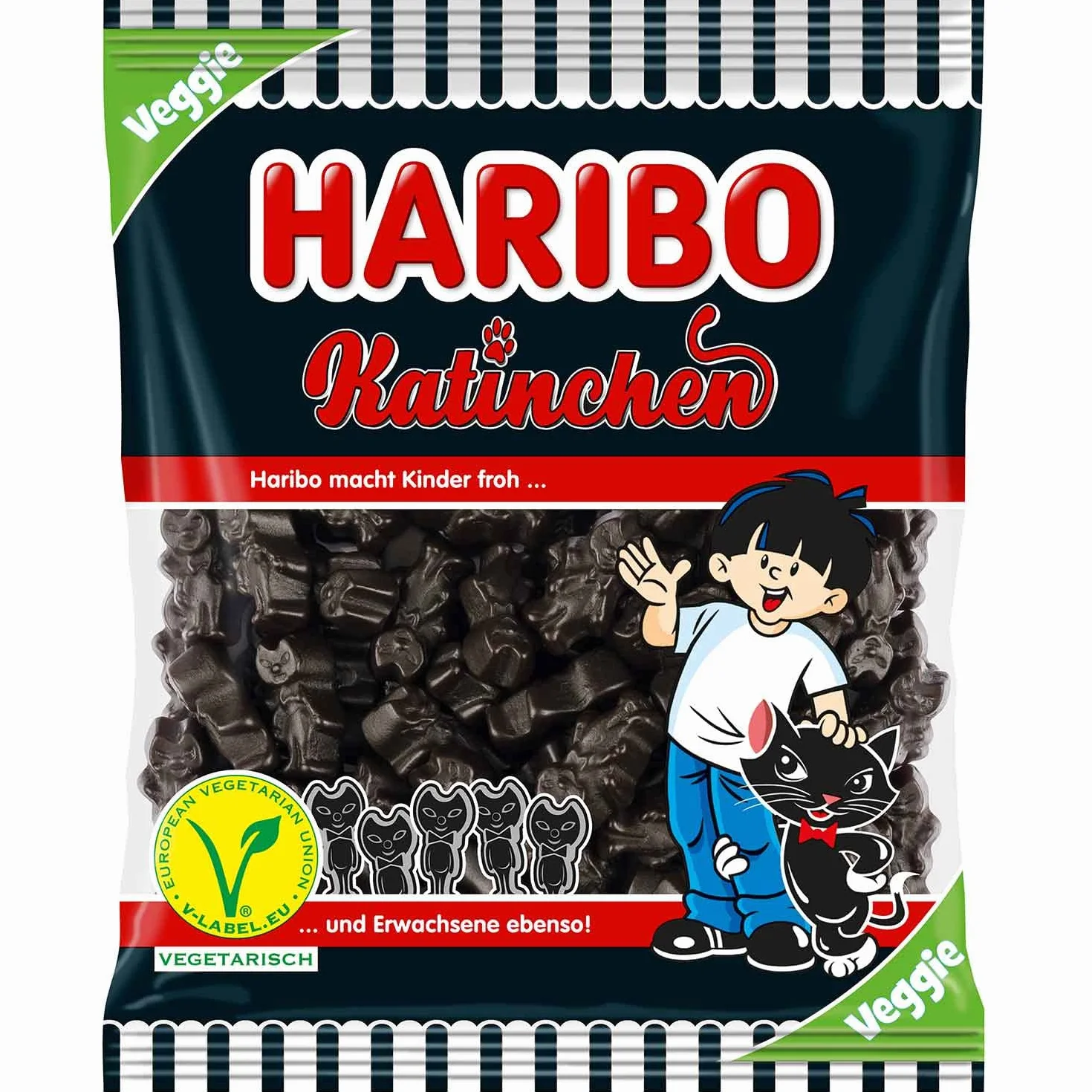 Haribo króliki wegetariańskie 10 x 175 g miętowe koty z lukrecji