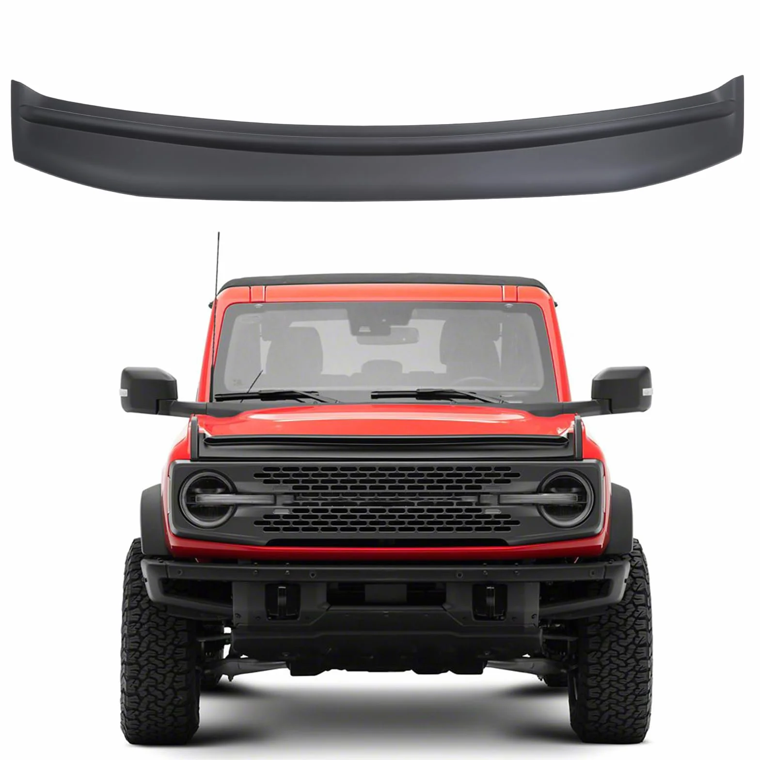 Osłona przeciw owadom pasuje do Ford Bronco 2021 2022 2023, akcesoria 2/4 drzwi, osłony przed owadami i maską, osłona kamienia i osłony przeciwdymnej, matowa czerń
