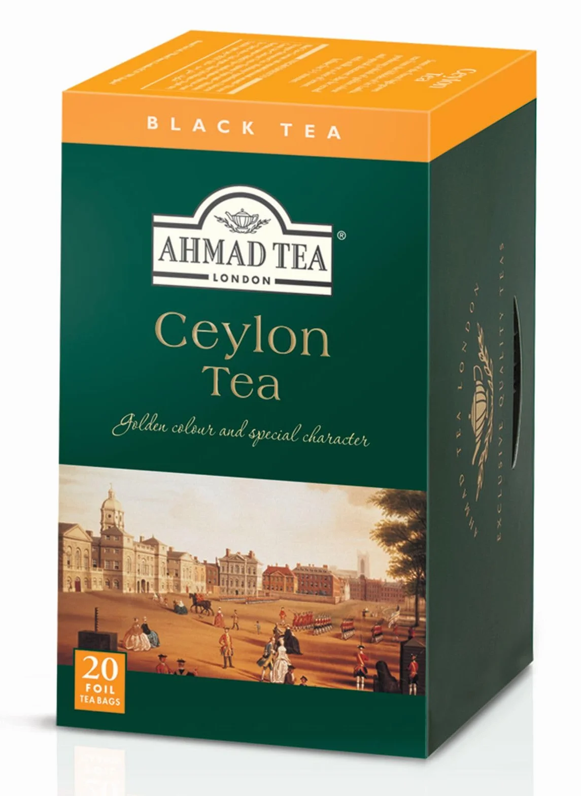 Ahmad Tea Ceylon czarna herbata, 20 torebek herbaty z tasiemką/metką, hermetycznie zamknięte, zapakowane w folię