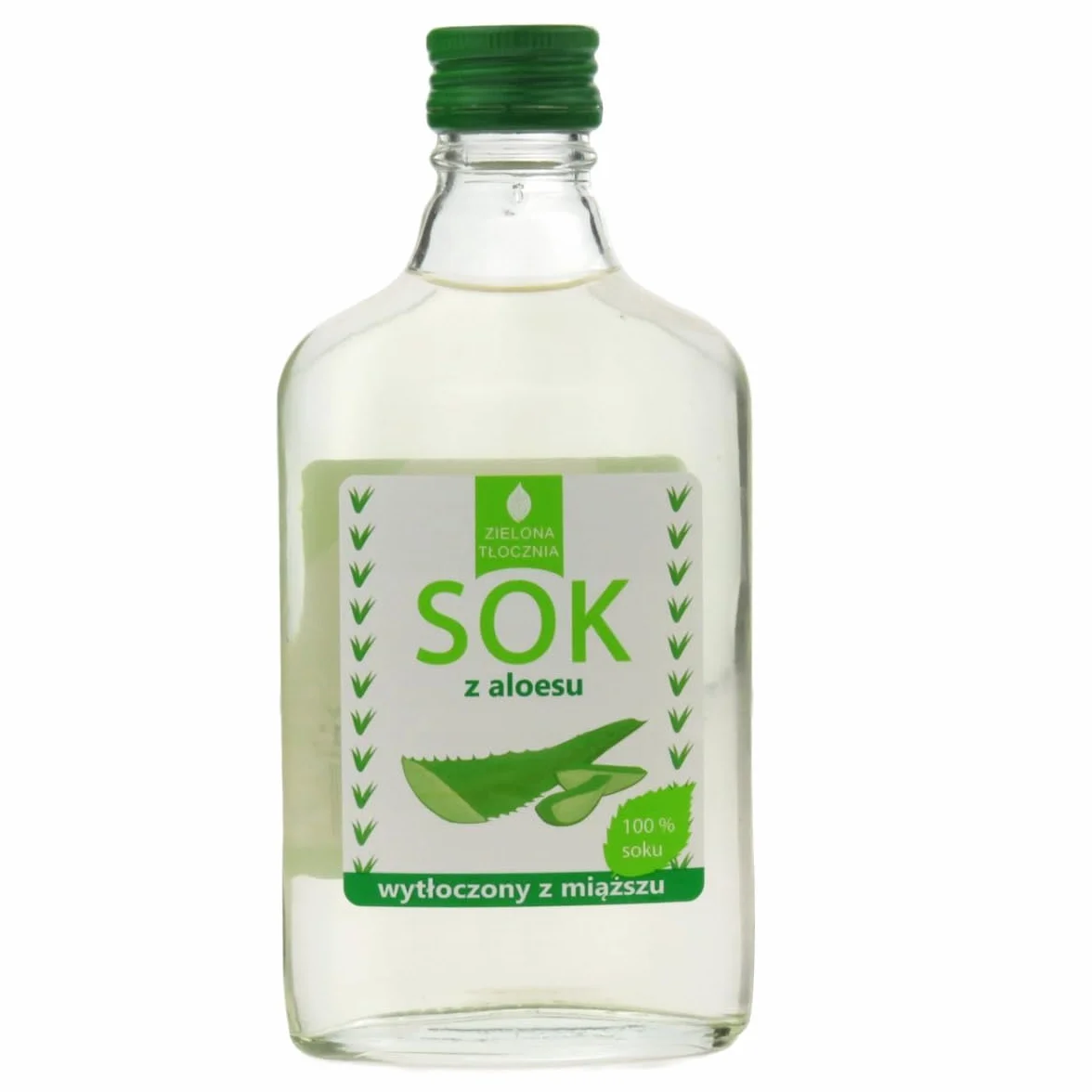 Sok 100% z aloesu wytłaczany z miąższu 200ml Zielona tłocznia