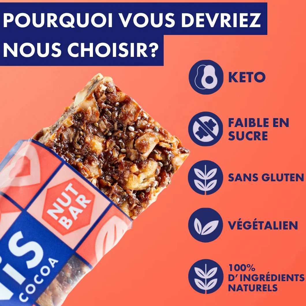 Adonis Keto Bar Pecan Nut Snack Bars 100% Natural Low Carb Vegan Gluten Free Low Sugar Paleo Box of 16