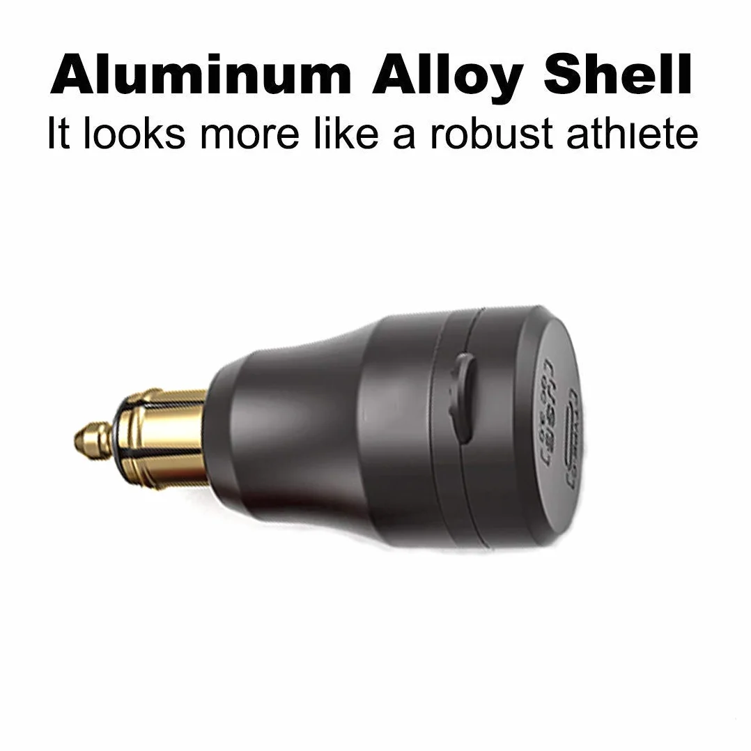 iMESTOU Aluminiowa ładowarka DIN USB C, gniazdo USB Hella do motocykli BMW, podwójna ładowarka USB QC 3.0 szybkie ładowanie, wodoodporny zasilacz do DIN 12-24 V BMW Ducati Triumph