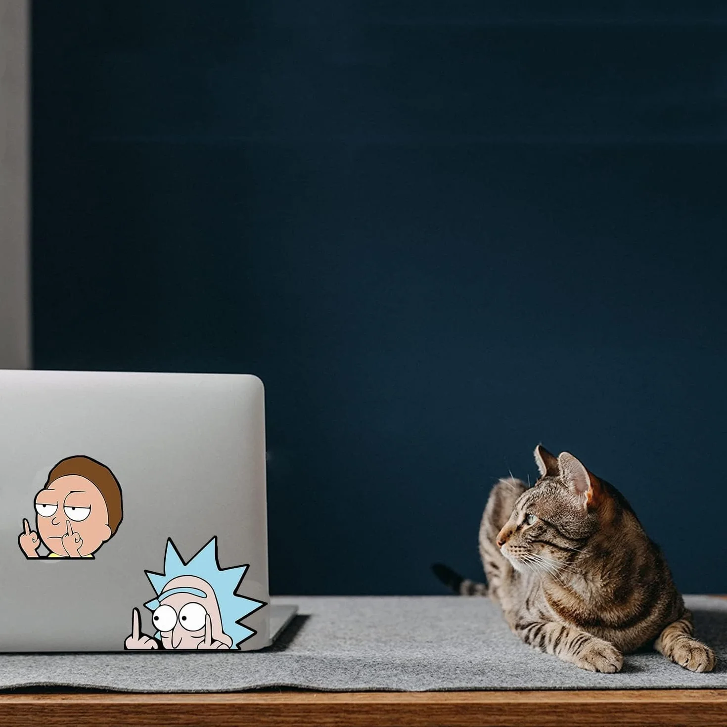 4 szt. Odblaskowe naklejki samochodowe Rick and Morty, naklejki samochodowe, naklejki samochodowe, naklejki motocyklowe, Auto Aufkleber Lustige do samochodów, notebooków, okien itp