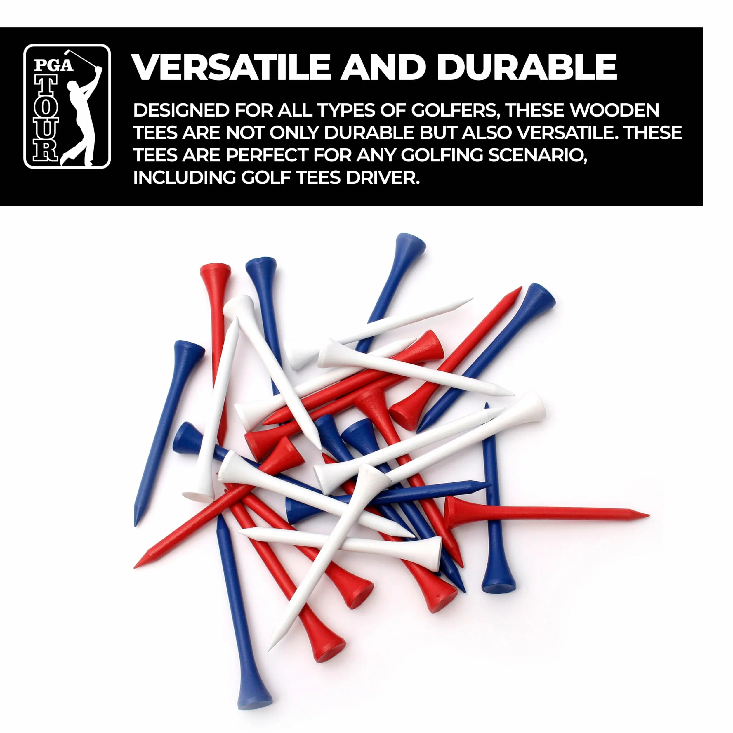 PGA Tour herbaty golfowe drewniane 7 cm 100 sztuk unisex