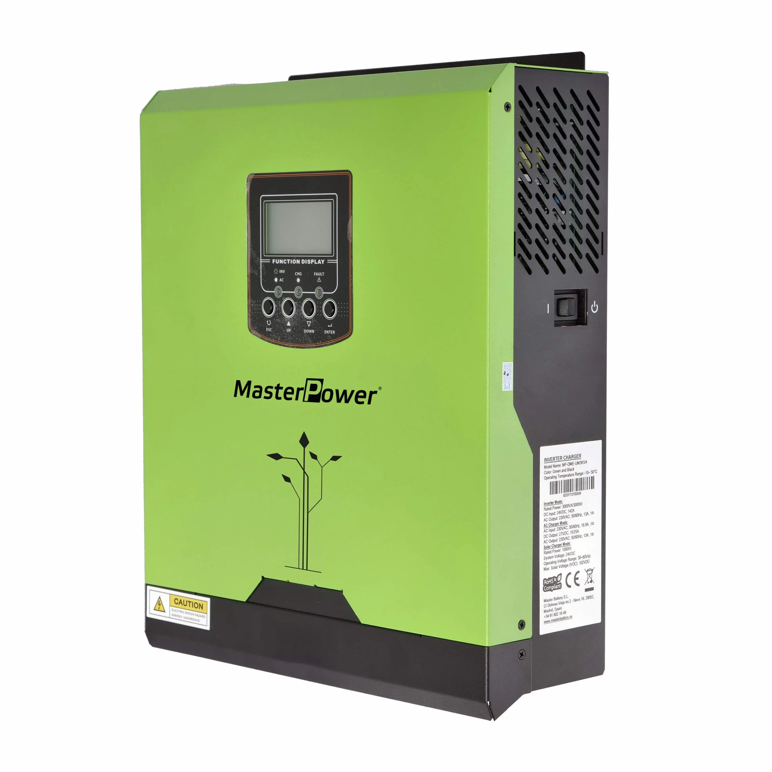 Master U-Power MF-OME-UM3KVA Falownik, Zielony/Czarny, 40 A