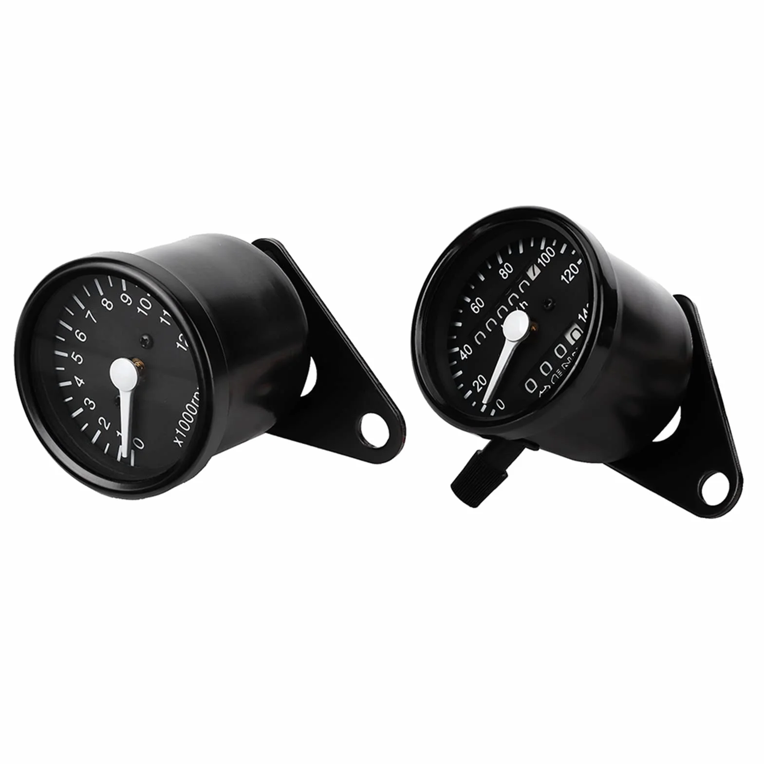 Fydun Obrotomierz Motocyklowy Przebieg Mechaniczny Podwójny Instrument Elektronika Tacho Gauge Wymiana dla CG125 GN125