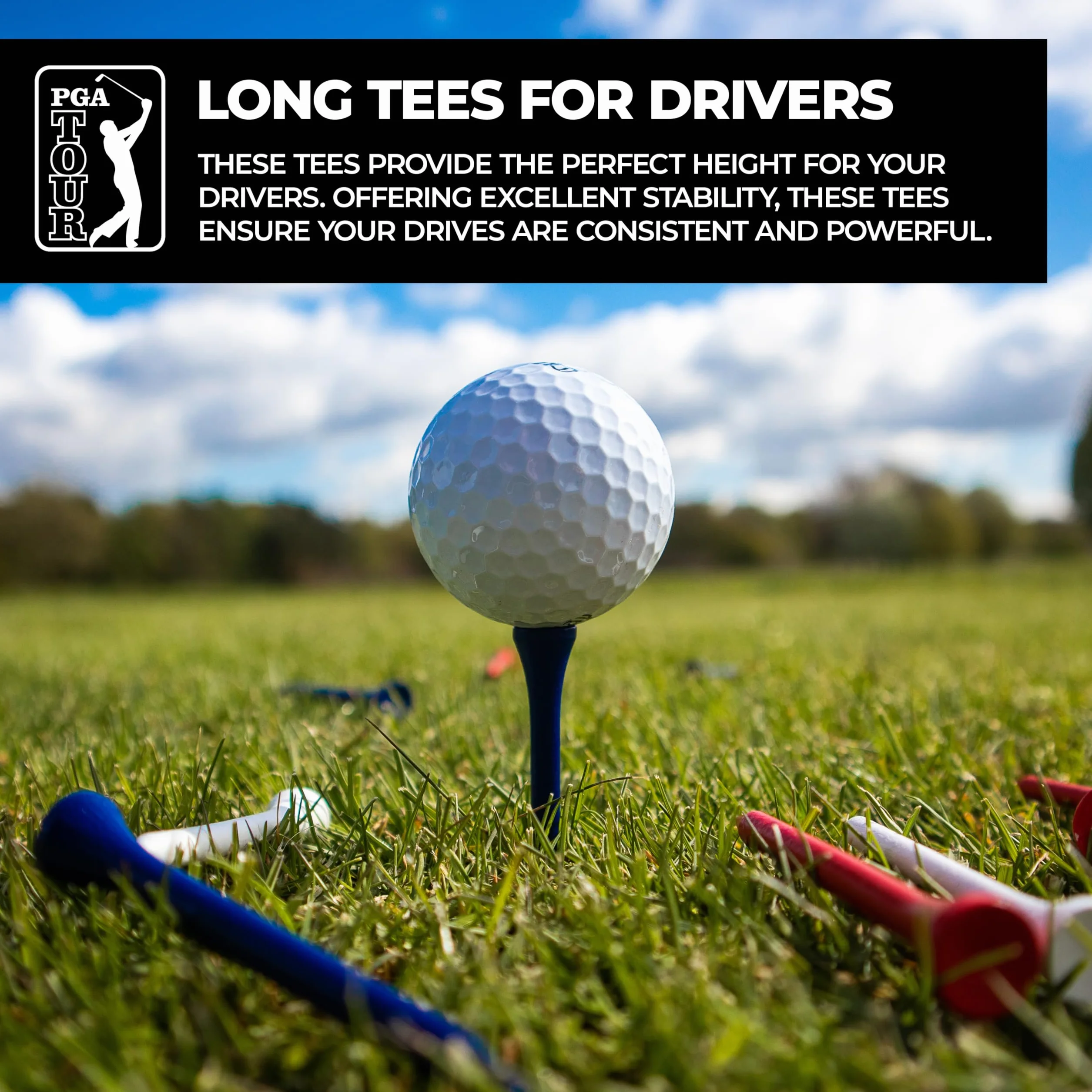 PGA Tour herbaty golfowe drewniane 7 cm 100 sztuk unisex