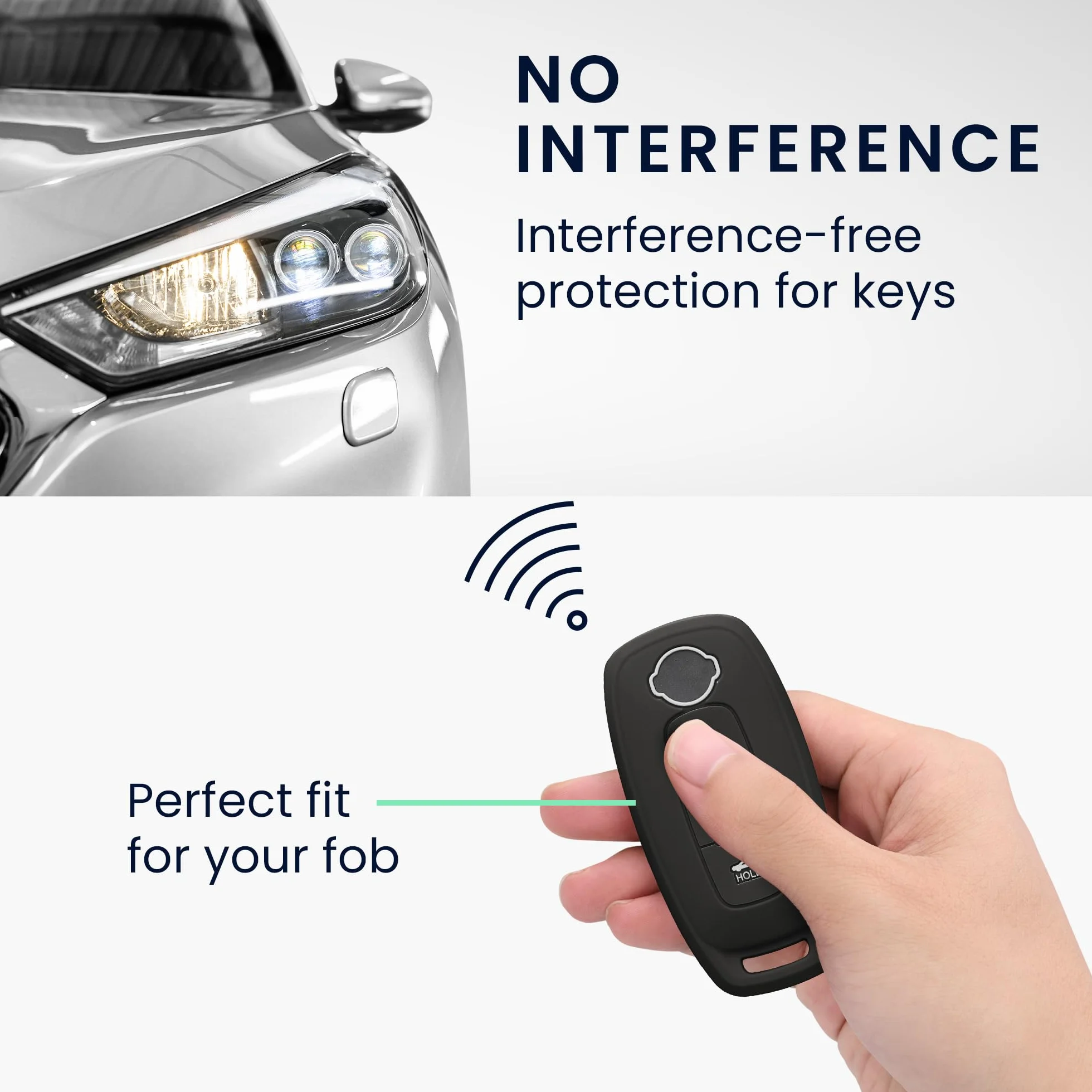 kwmobile Silikonowe etui na kluczyki samochodowe do Nissan 3 przyciski Ariya B6 B9 X-Trail T33 Qashqai czarny matowy