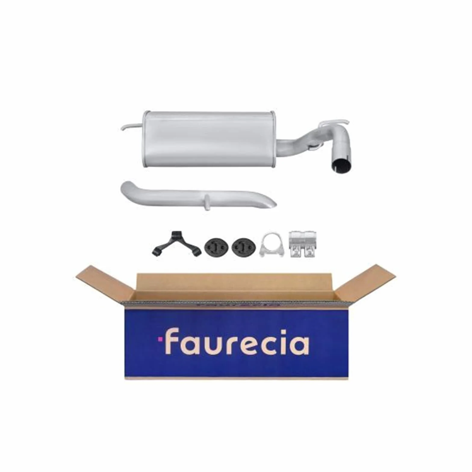 HELLA 8LD 366 026-701 Tłumik końcowy - Easy2Fit® Kit - z tyłu - dwuczęściowy - Komplet z elementami do montażu