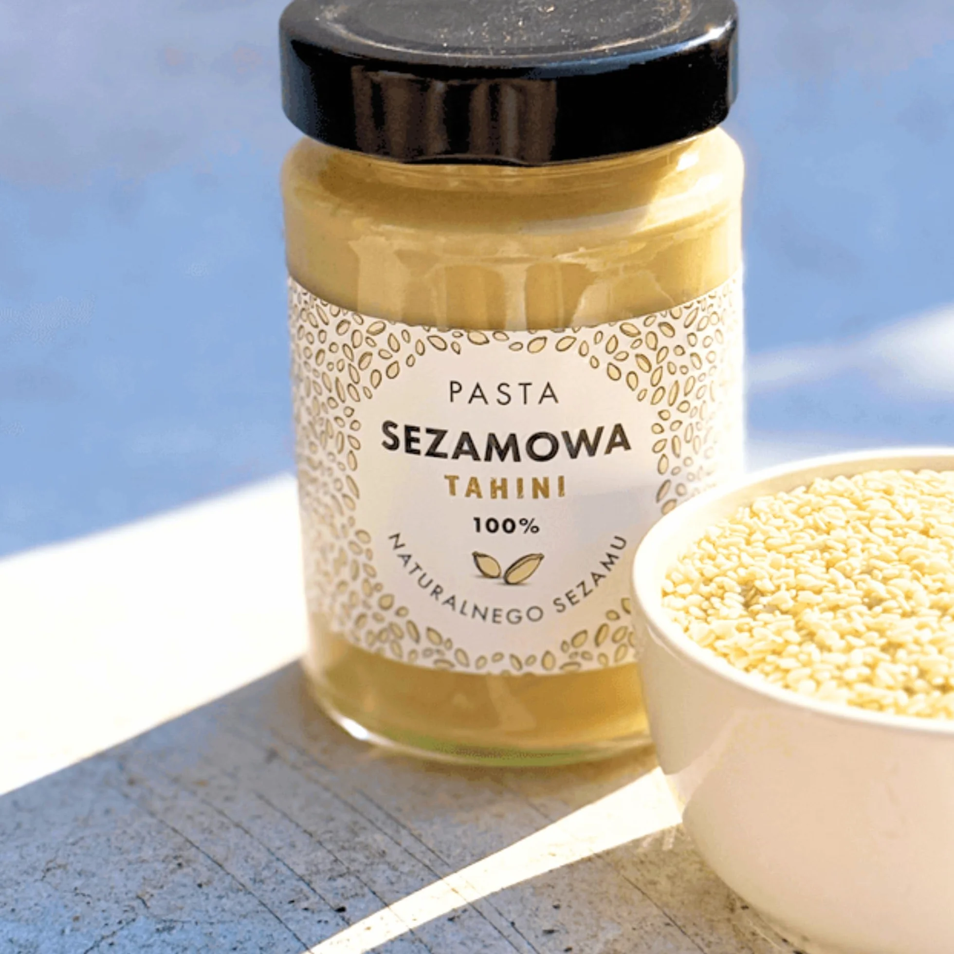 Tahini pasta sezamowa 100% prażonego sezamu bez dodatków kremowa 2 × 300 g