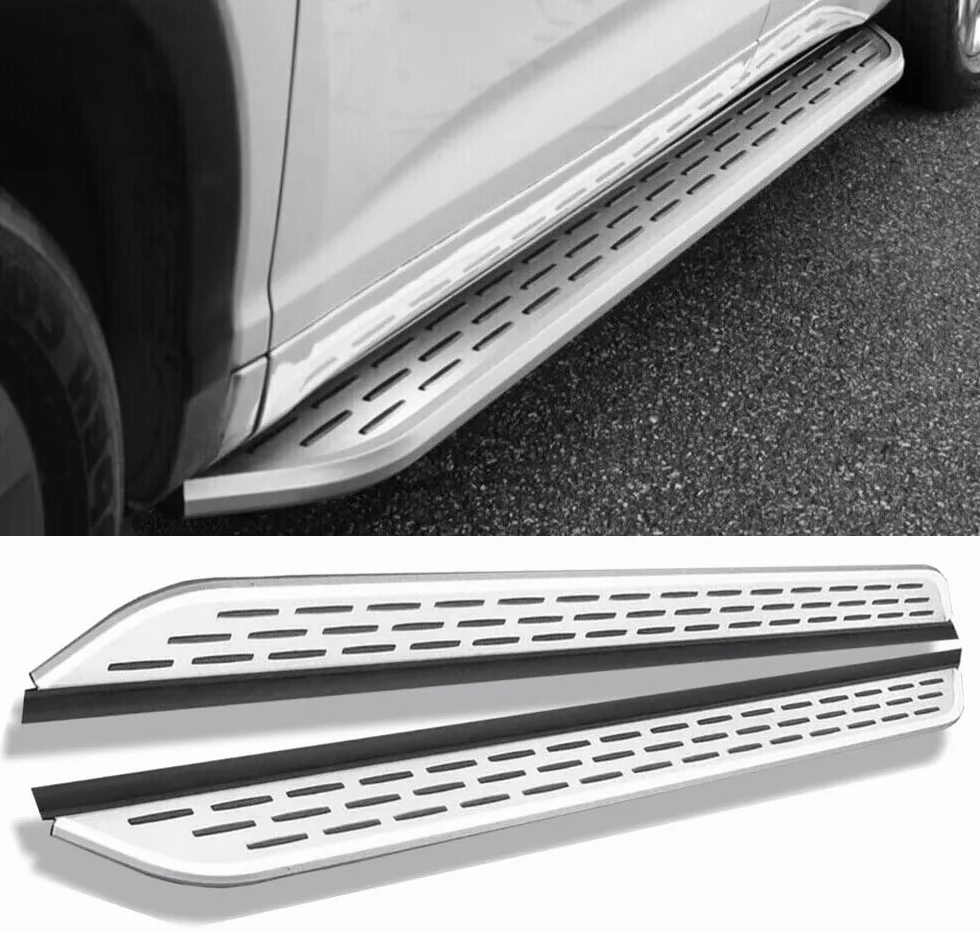 Deski do biegania do Land Rover Range Rover L460 2023-2026 LWB (długi rozstaw osi), 2 szt. aluminiowych stałych stopni bocznych (z uchwytem), zestaw bez wkręcania | DIY Project SUV akcesoria do szyn