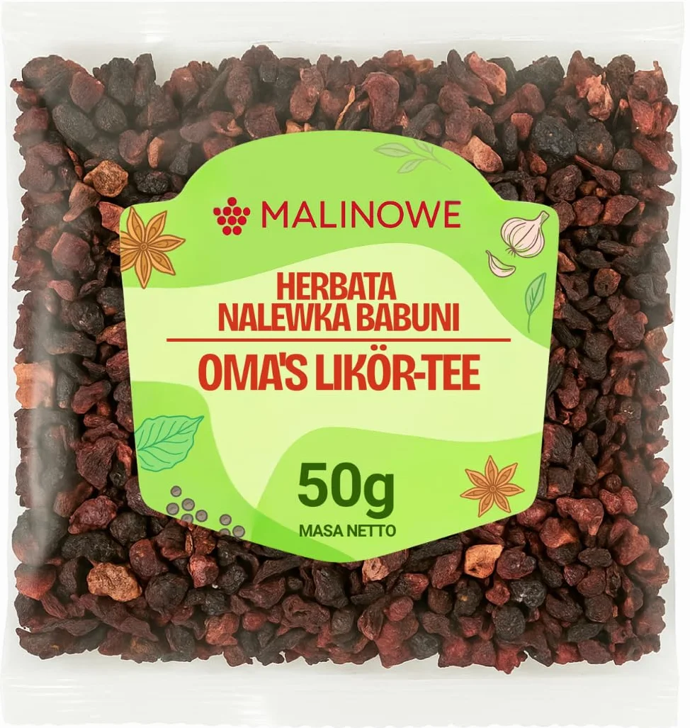 Malinowe HERBATA NALEWKA BABUNI 50g Herbatka Owocowa