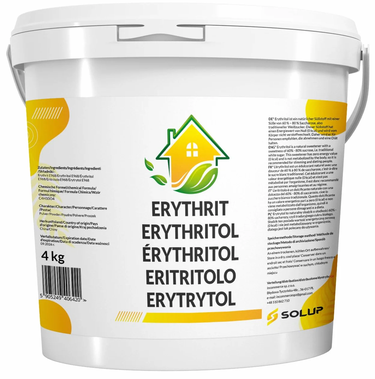 Erytrytol SOLUP 4 kg Zamiennik Cukru