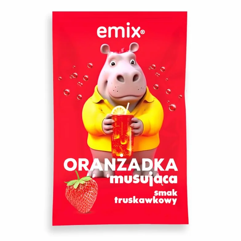 Emix Oranżada o smaku truskawkowym 16 g