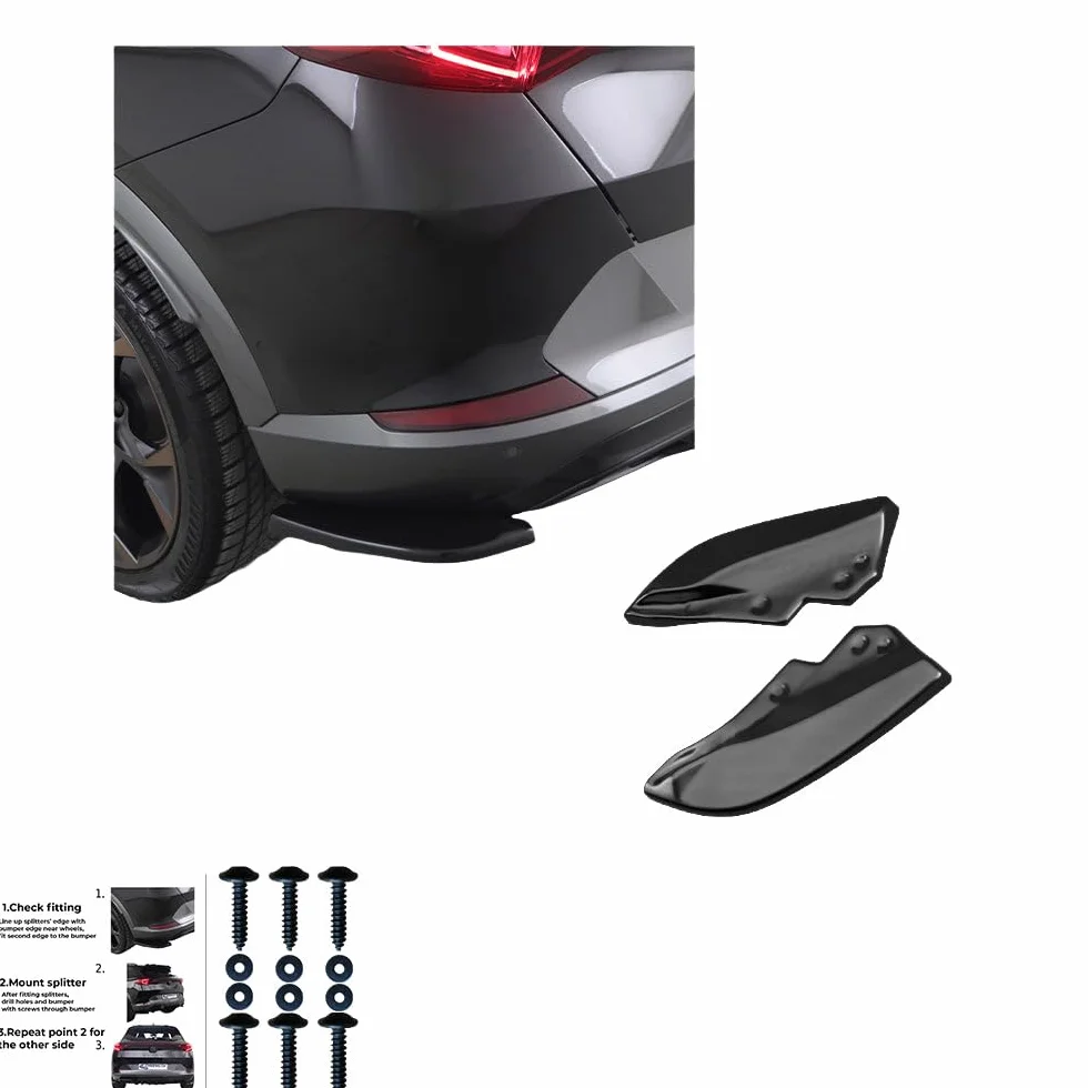 Oneway tylne dyfuzory boczne kompatybilne z Cupra Formentor 2020-2024 i Facelift 2024- - czarny połysk