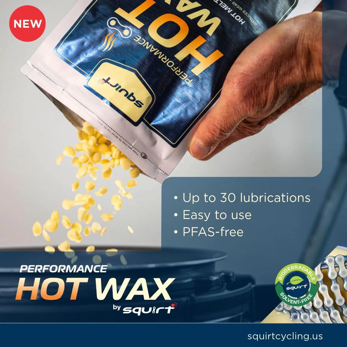 Squirt Performance Hot Wax for Bike Chains