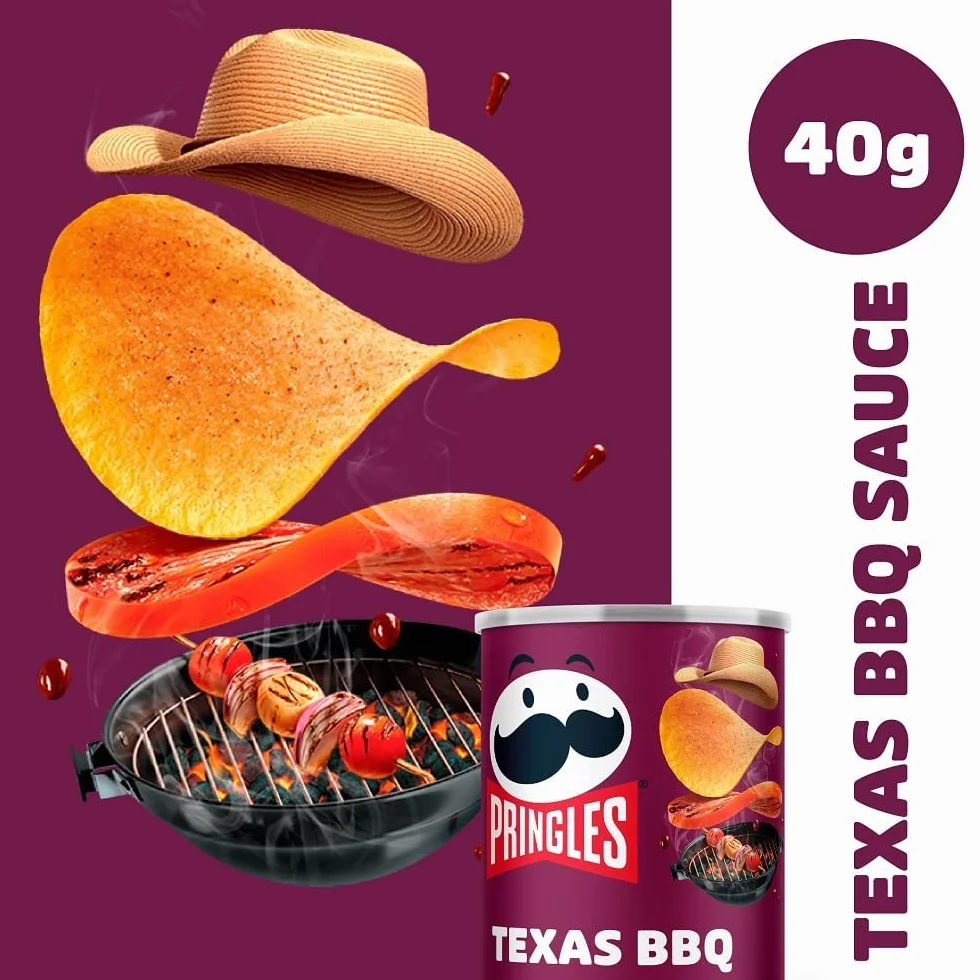 Pringles Texas BBQ Chipsy ziemniaczane 40 g opakowanie 12 sztuk