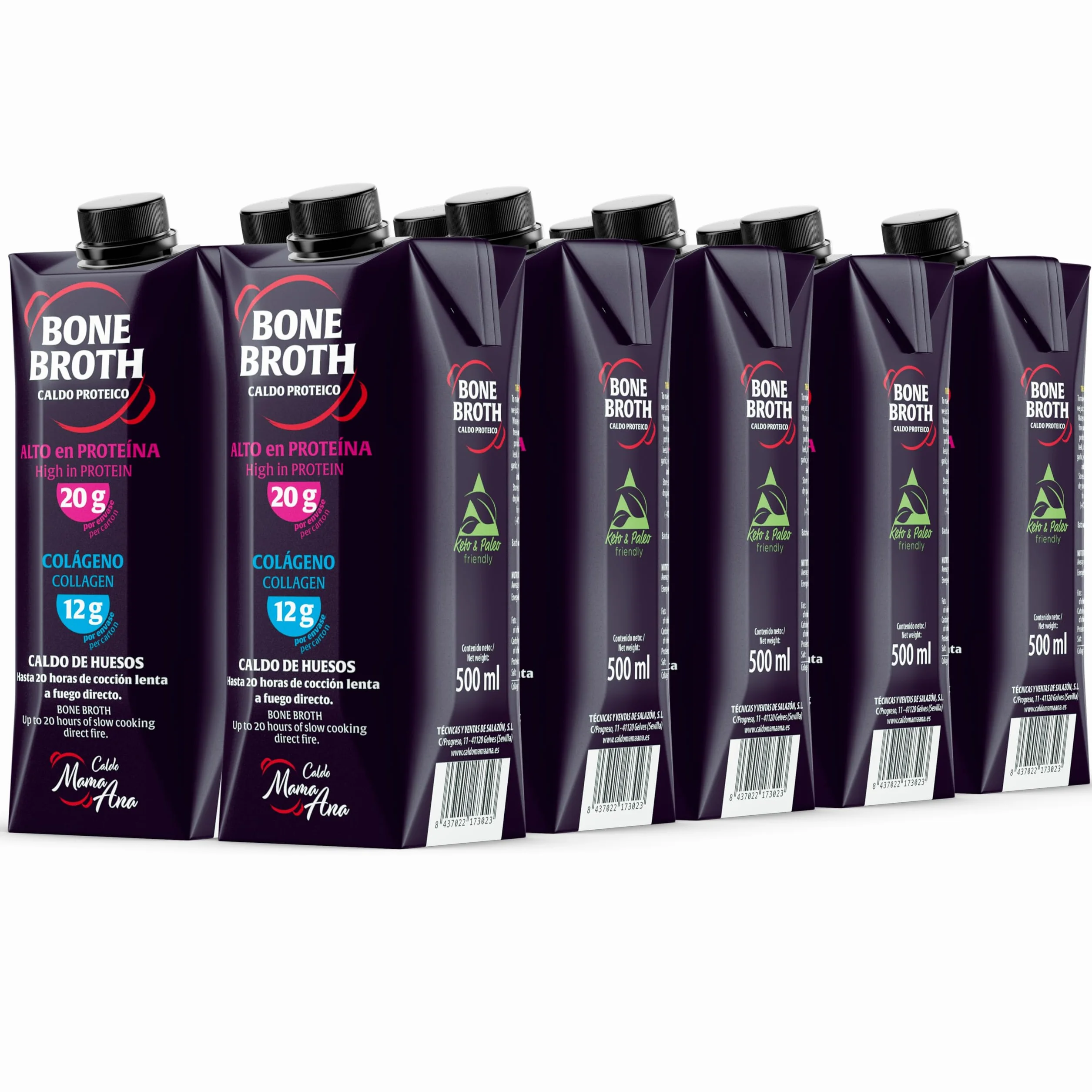 Caldo Mama Ana bulion kostny Premium 100% naturalny 12g kolagen 20g białko 10x500 ml
