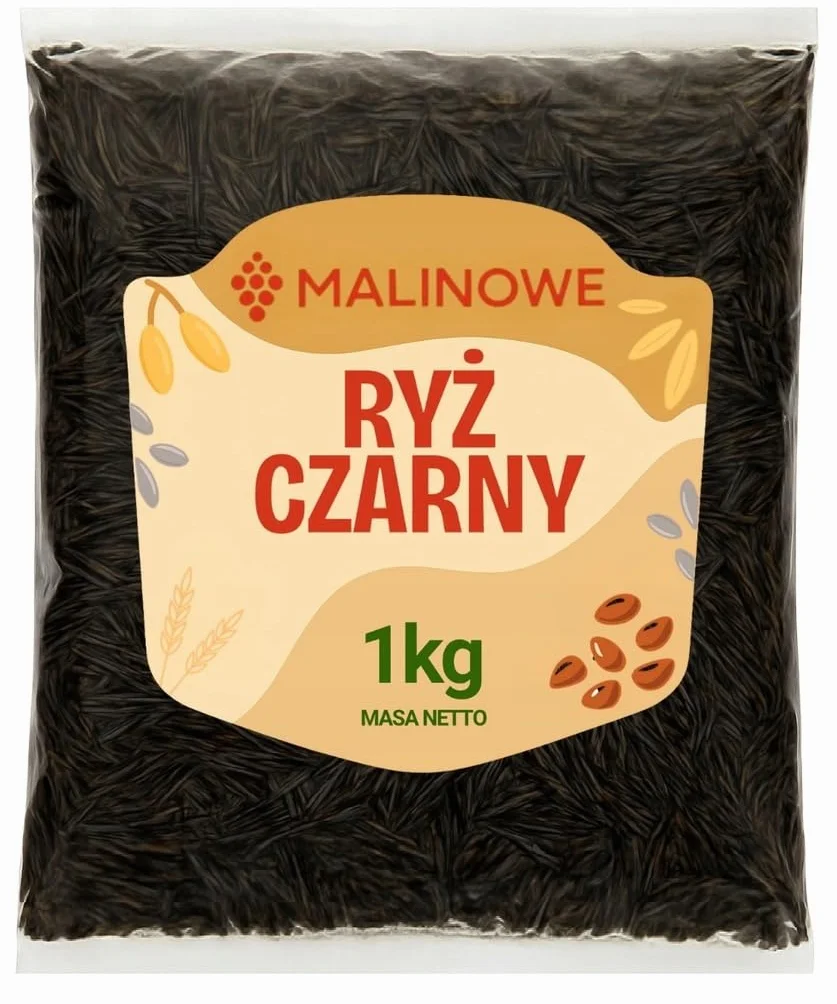 Malinowe RYŻ CZARNY 1kg Premium Wysoka Jakość