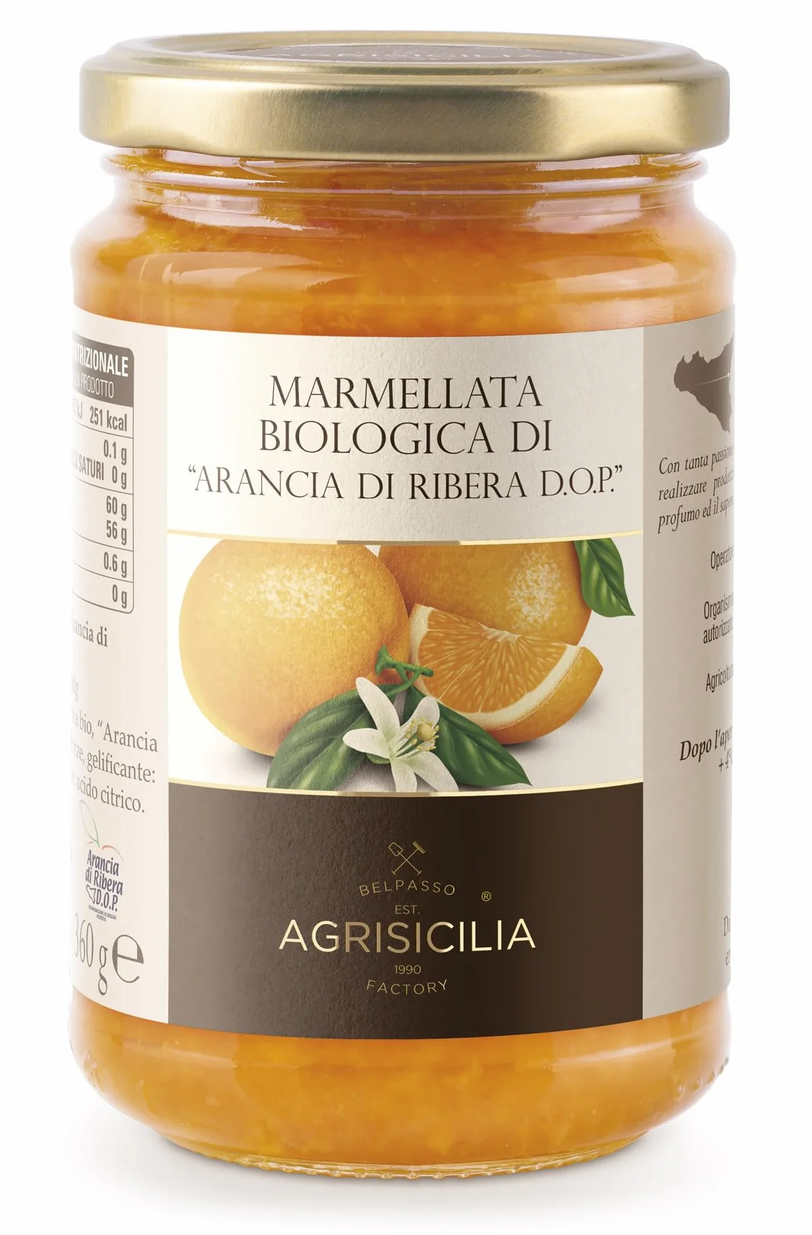 MARMOLADA Z POMARAŃCZY BIO 360 g AGRISICILIA