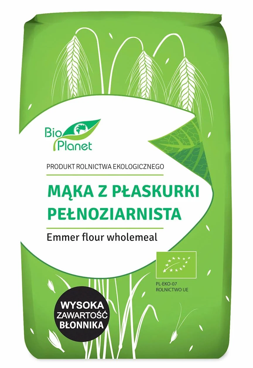 MĄKA Z PŁASKURKI PEŁNOZIARNISTA BIO 500 g - BIO PLAN